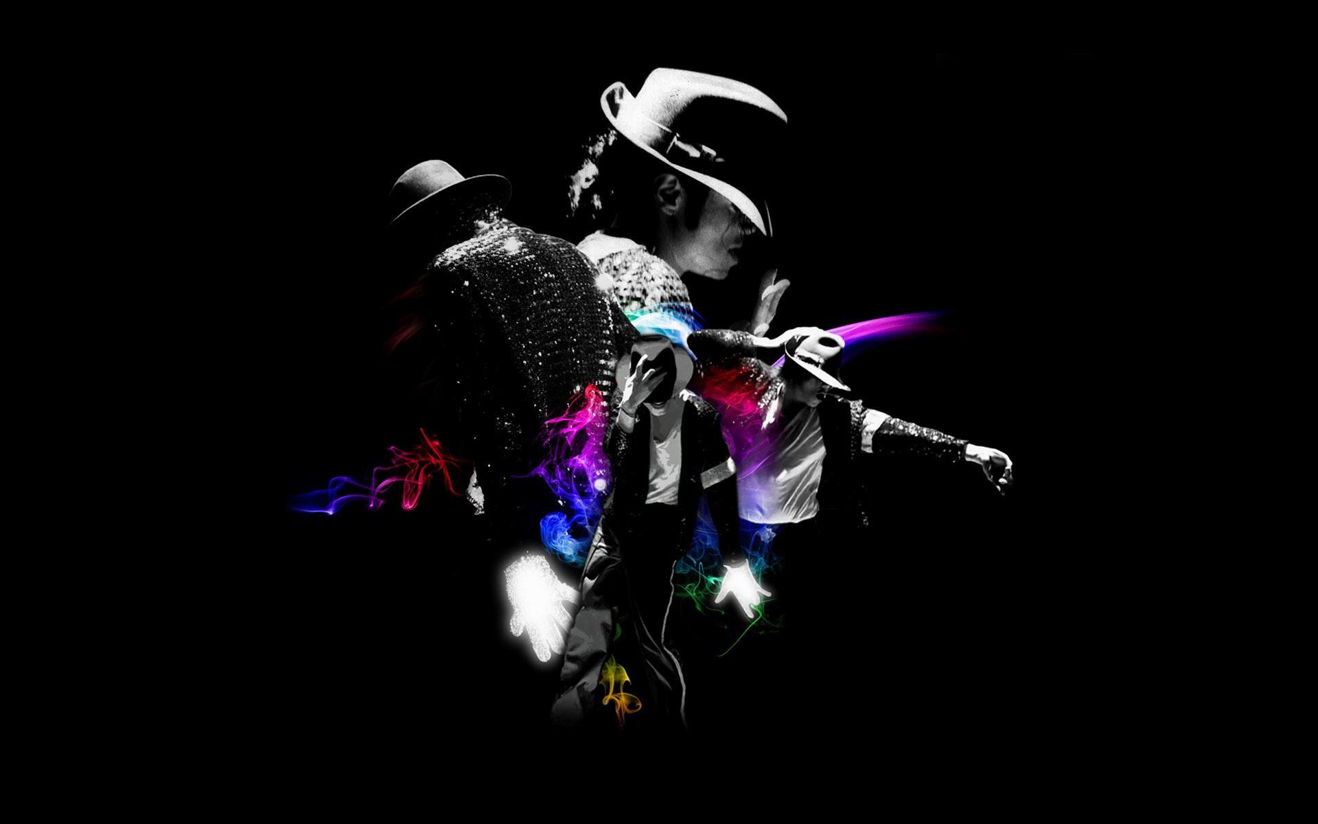 Michael Jackson, Ballo, Luci colorate, Sfondo nero, 1920x1200, wallpaper desktop
