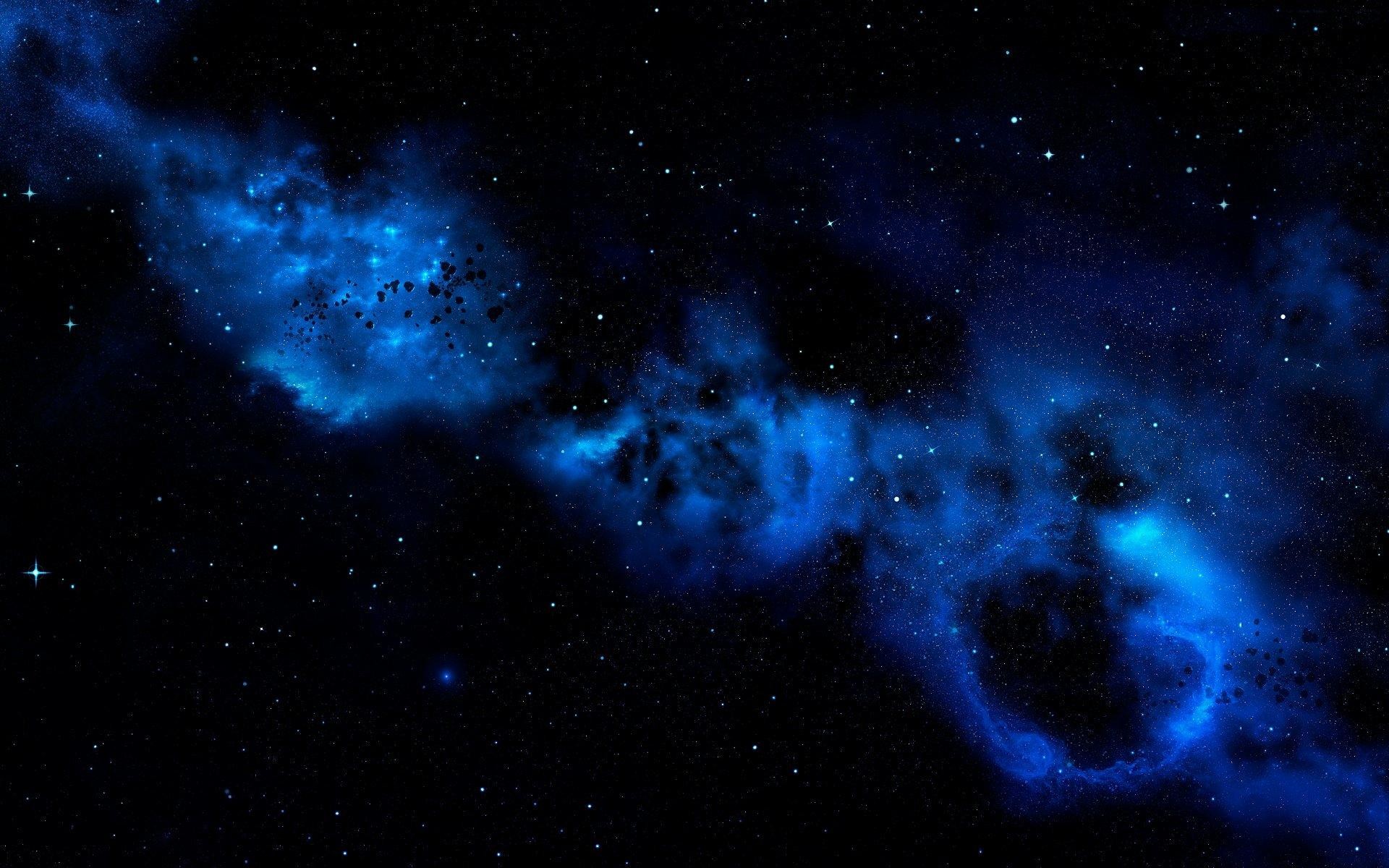 Nebulosa, Cielo stellato, Blu, 1920x1200, immagine di sfondo
