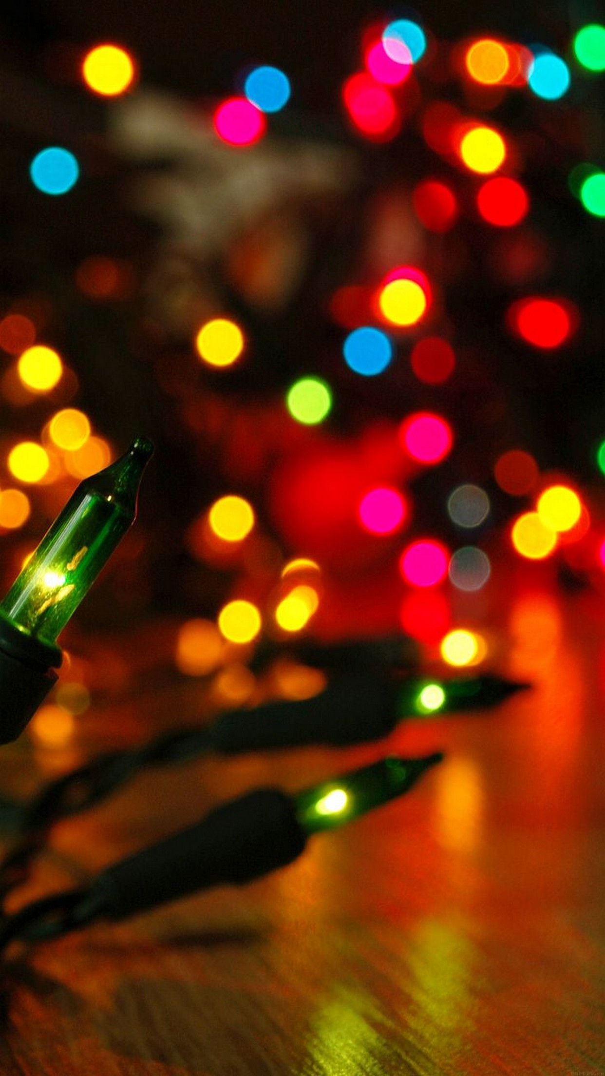 Luci natalizie, Bokeh, Colori, wallpaper iPhone