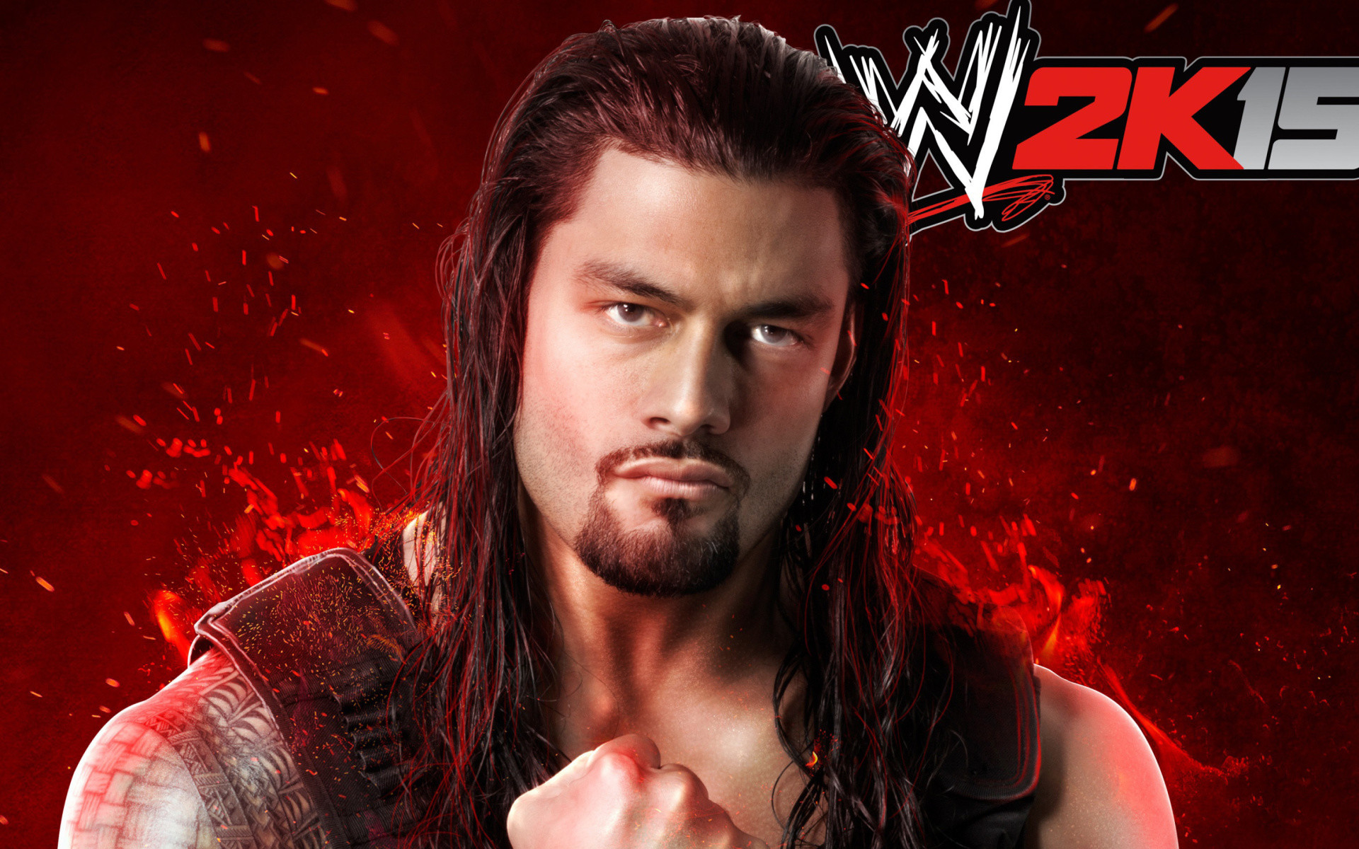 Roman Reigns, WWE 2K15, Videogioco, Rosso, 1920x1200, sfondo per PC