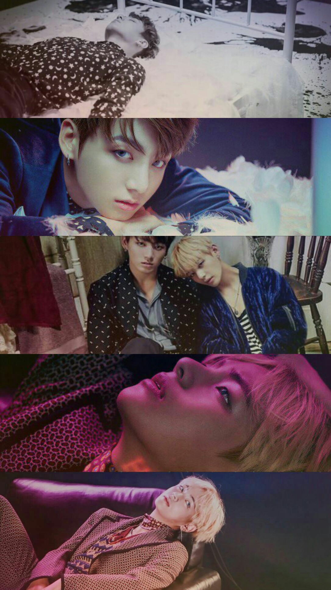 BTS, Collage, Primo piano, Full HD, sfondo verticale per cellulare
