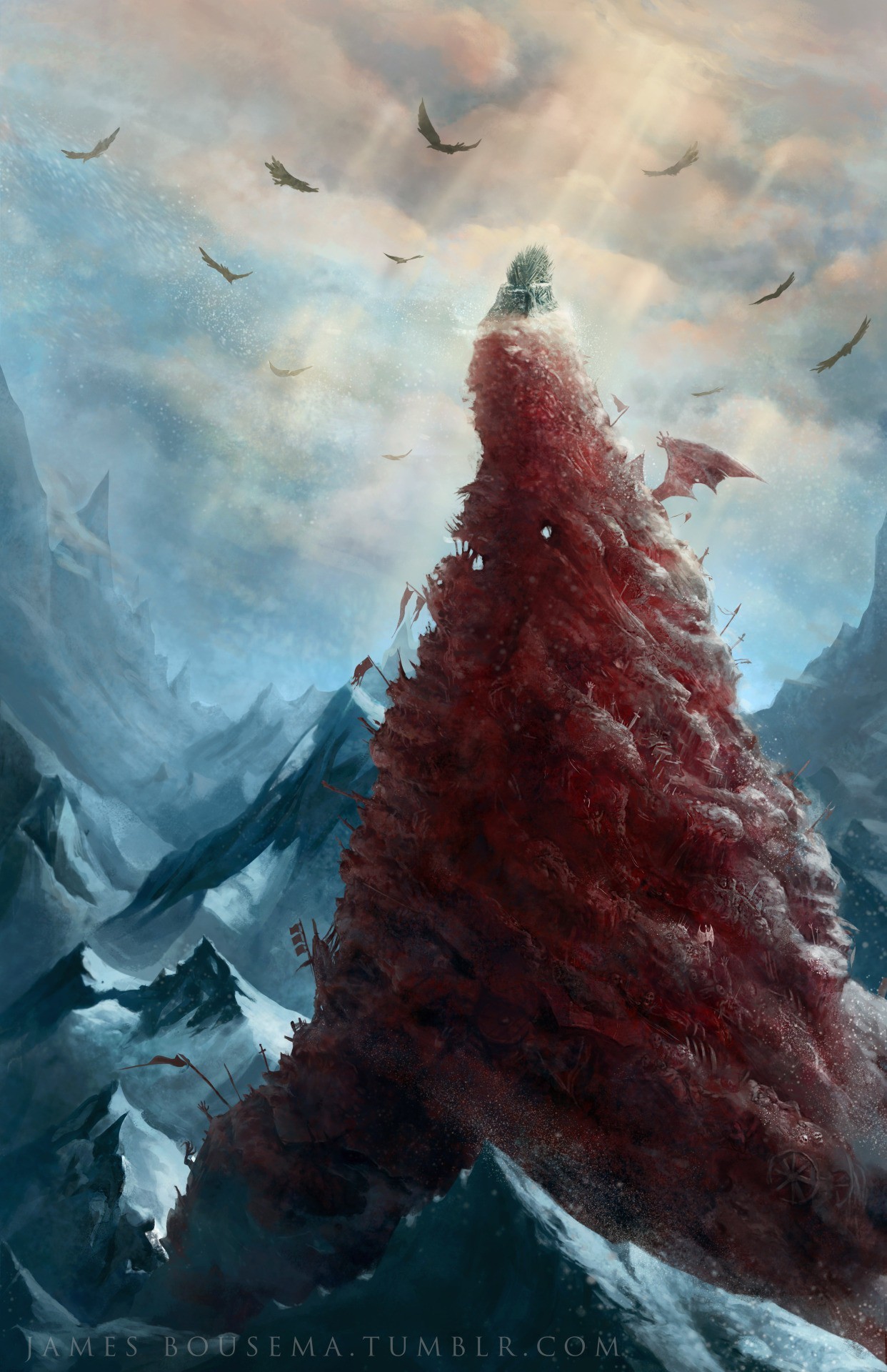 Il Trono di Spade, Montagne, Pittura digitale, Full HD, sfondo per iPhone e Android