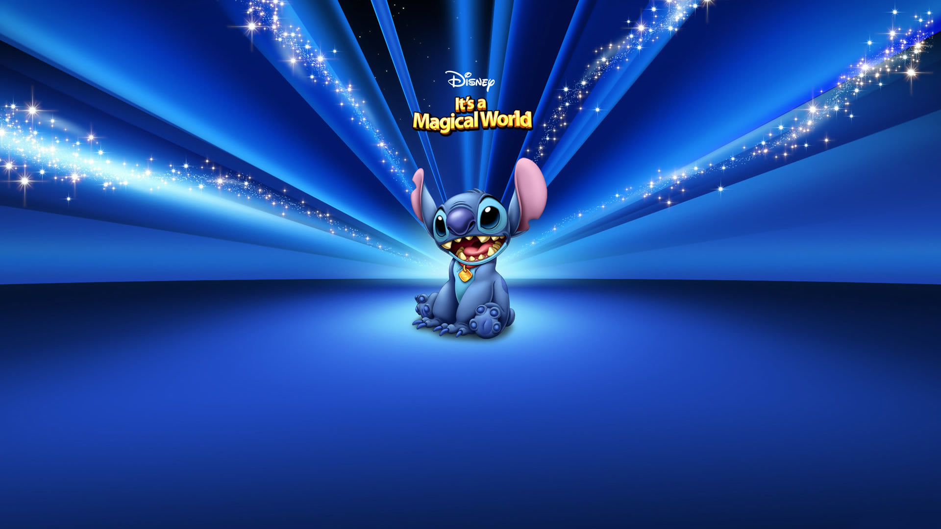 Stitch, Lilo & Stitch, It's a Magical World, Disney, Blu, 1920x1080, sfondo per PC