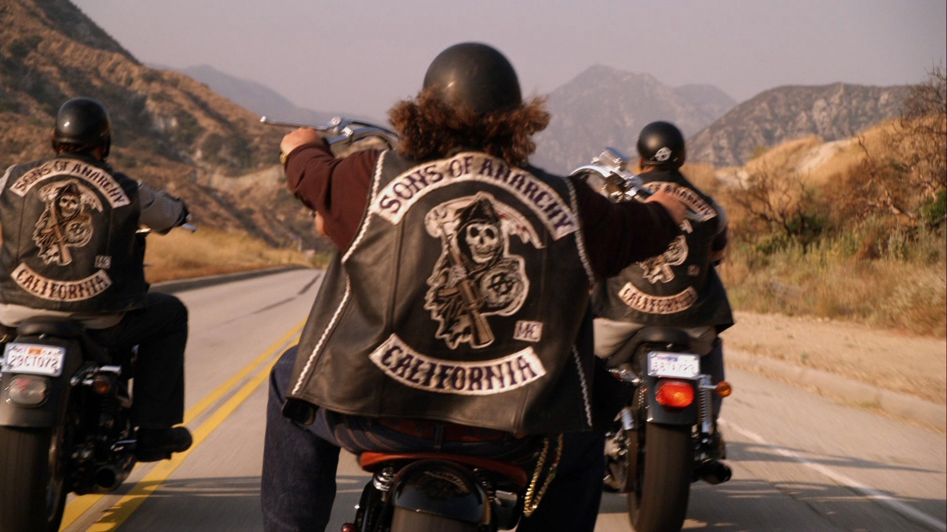 Sons of Anarchy, Motociclisti, Strada, Logo Reaper, California, Full HD, sfondo per PC
