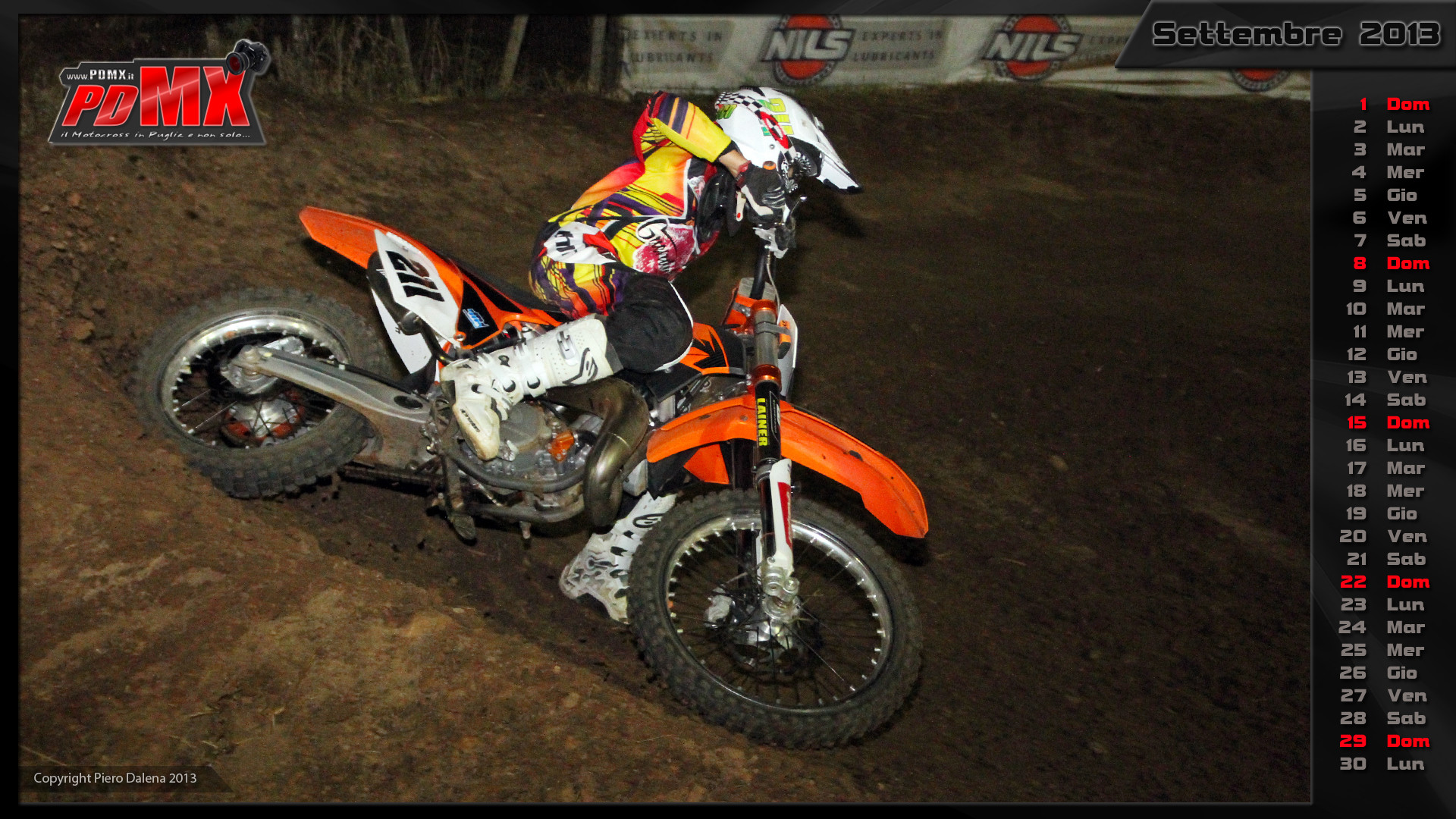 KTM, Motocross, Calendario, Settembre 2013, Curva, Full HD, sfondo per PC