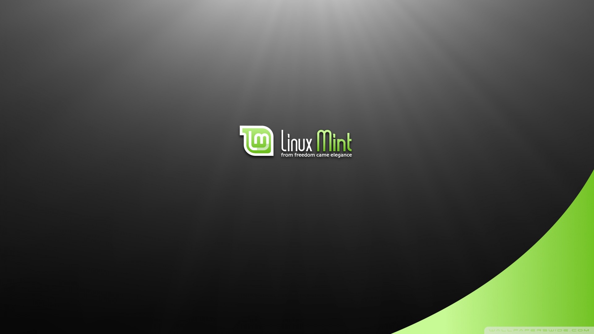 Linux Mint, Logo, Verde, Grigio, 1920x1080, sfondo per PC
