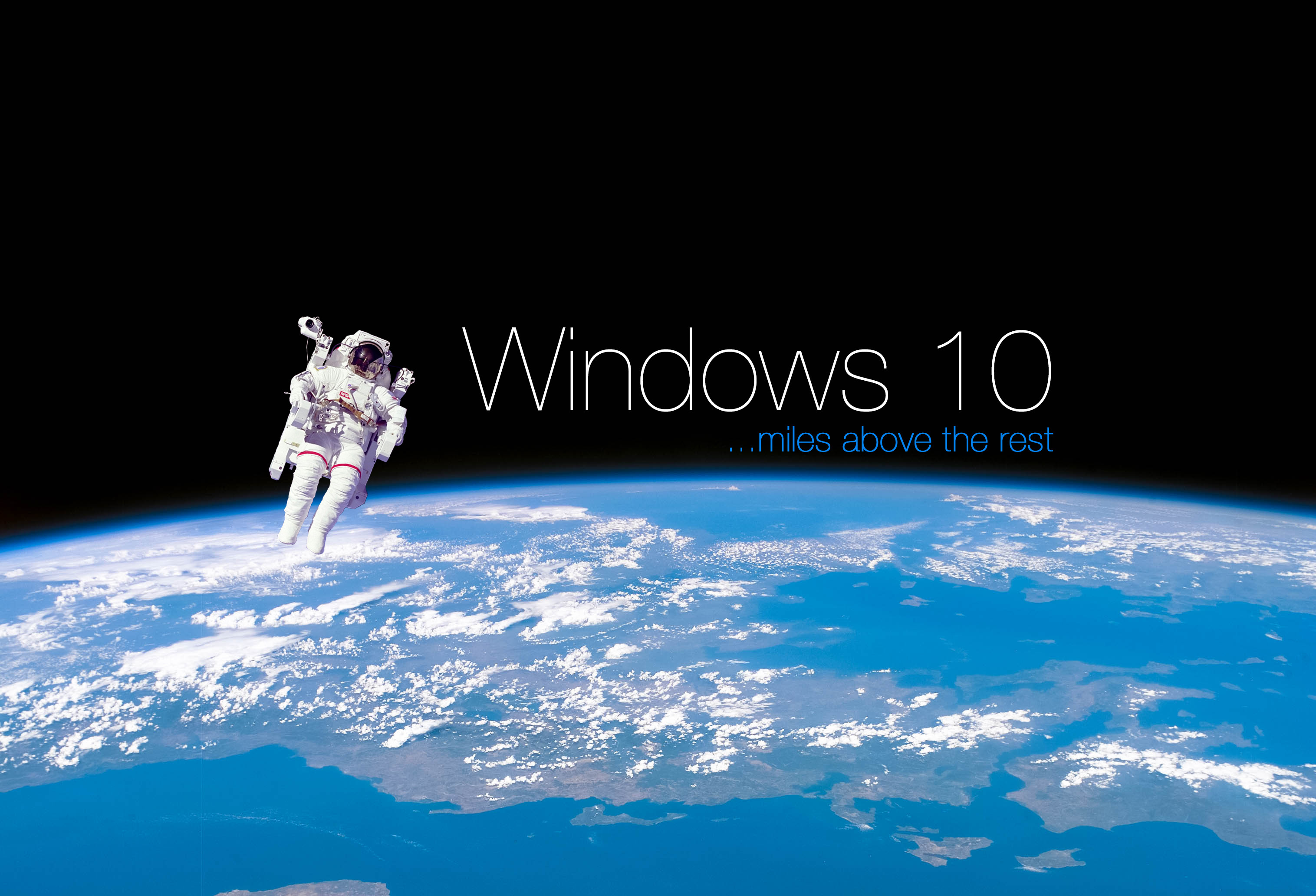 Windows 10, Astronauta, Terra, Spazio, 2K, wallpaper per PC