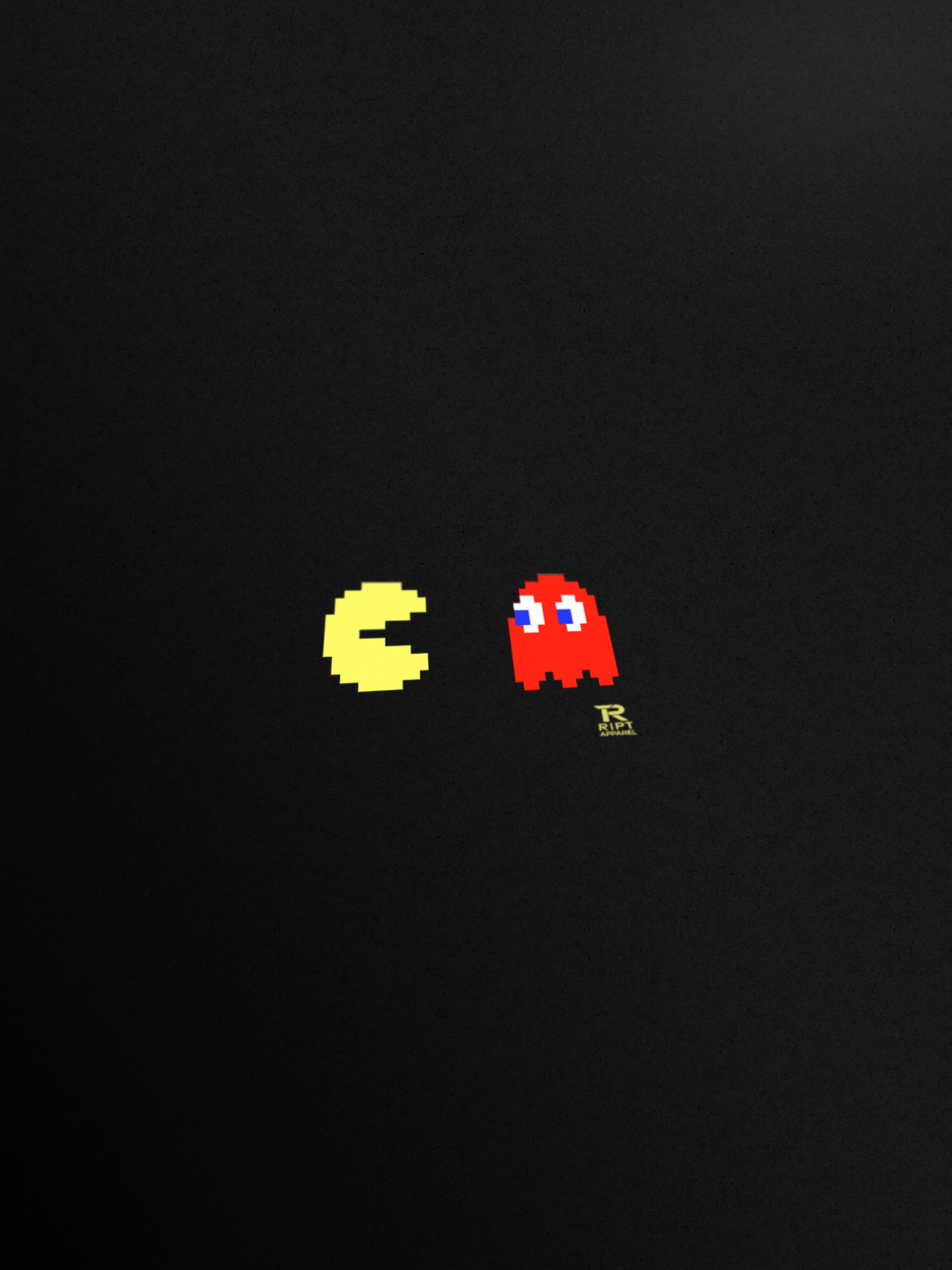 Pac-Man, Fantasma, Minimalismo, Sfondo nero, QHD+, schermata di blocco iPhone 5S