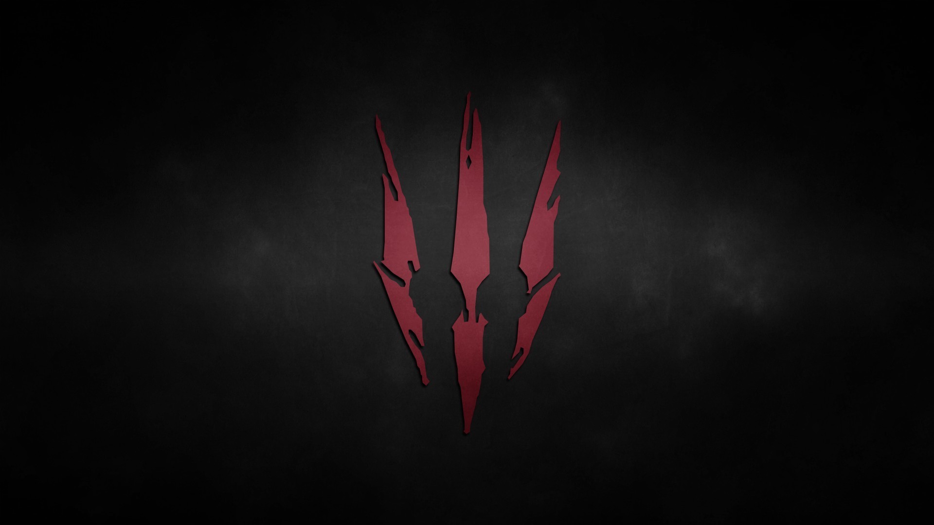 The Witcher 3: Wild Hunt, Logo, Artigli rossi, Sfondo nero, 1920x1080, wallpaper desktop