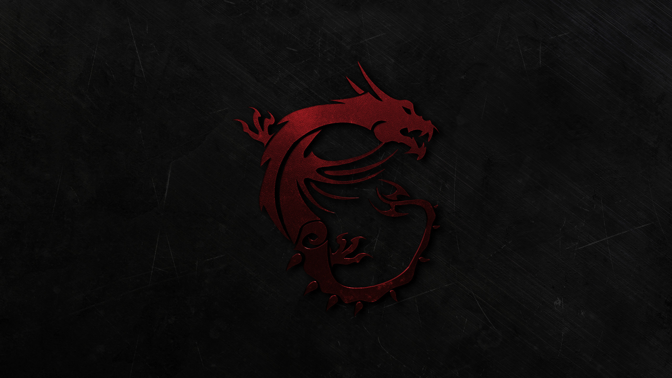 MSI, Drago, Rilievo, Sfondo nero, 2K, wallpaper per computer