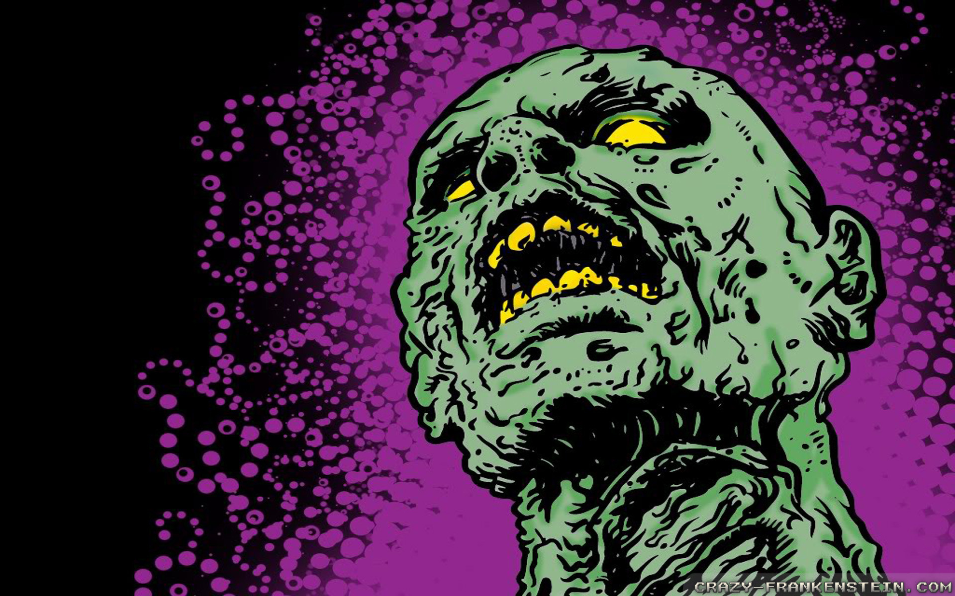 Zombi, Fumetto, Viola, Verde, Pop art, 16:10 Full HD, sfondo widescreen