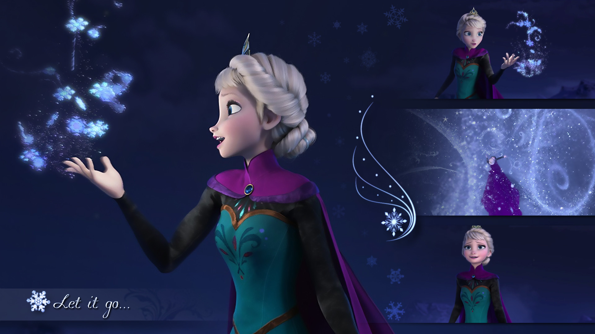 Elsa, Let It Go, Incoronazione, Fiocchi di neve, Full HD, sfondo per portatile
