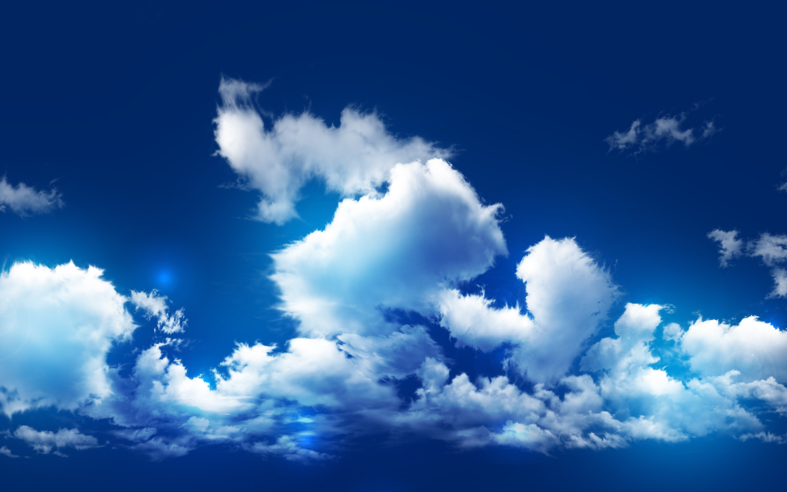 Cumuli, Cielo blu, Nuvole bianche, 2560x1600, sfondo MacBook Pro
