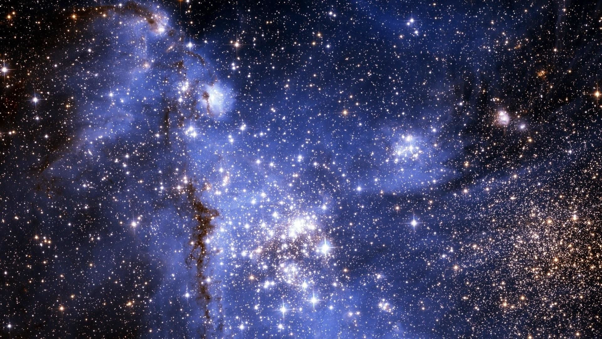 Ammasso stellare, Nebulosa, Stelle, Blu, Full HD, sfondo per PC