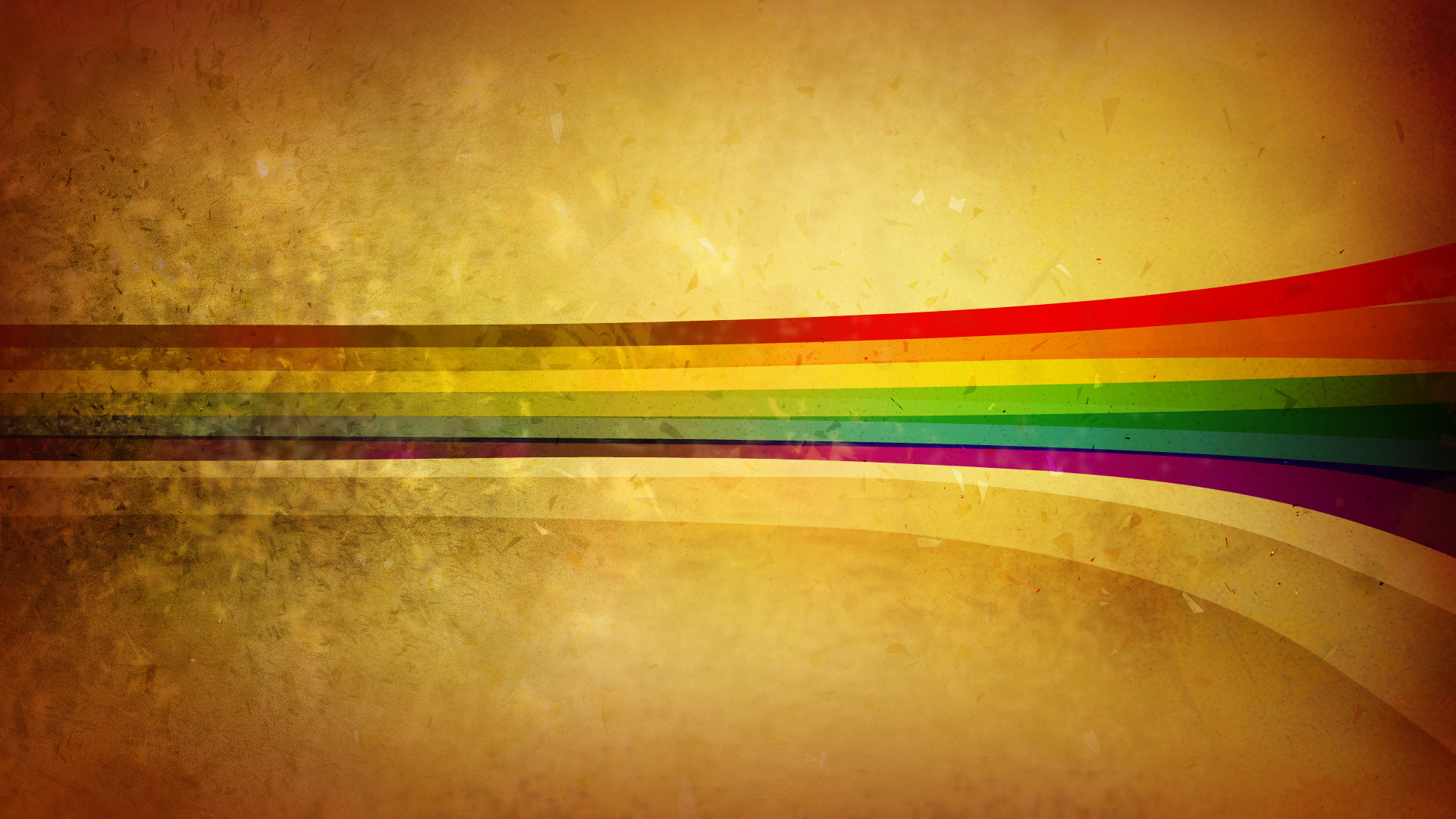 Strisce arcobaleno, Grunge, Retrò, Toni dorati, Full HD, sfondo Windows 11