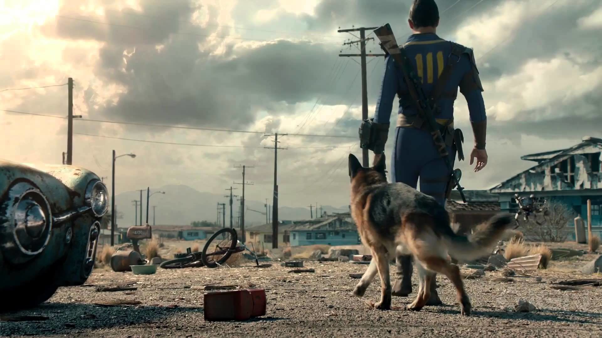 Unico Sopravvissuto, Dogmeat, Fallout 4, Zona contaminata, 1920x1080, immagine di sfondo