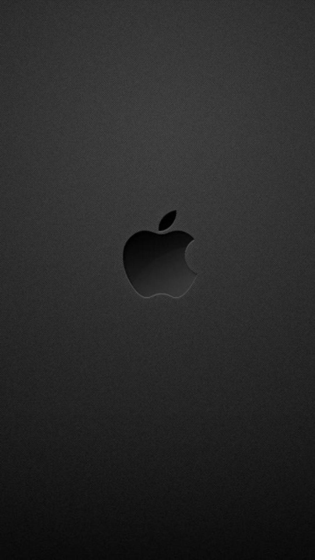 Logo Apple, Apple, Grigio scuro, Minimal, sfondo iPhone 6