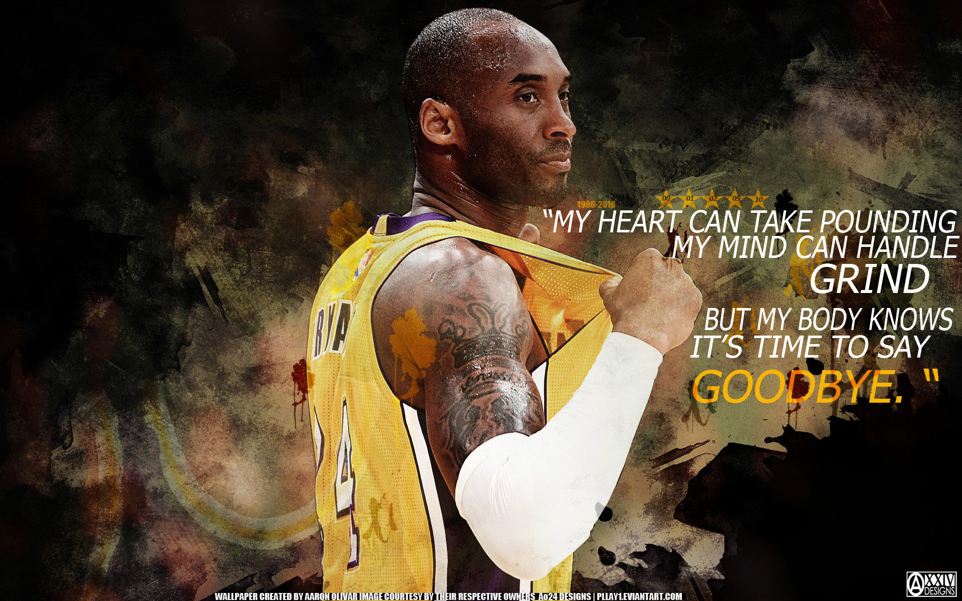 Kobe Bryant, Los Angeles Lakers, Citazione, Ritiro, Goodbye, 1920x1200, sfondo MacBook Pro