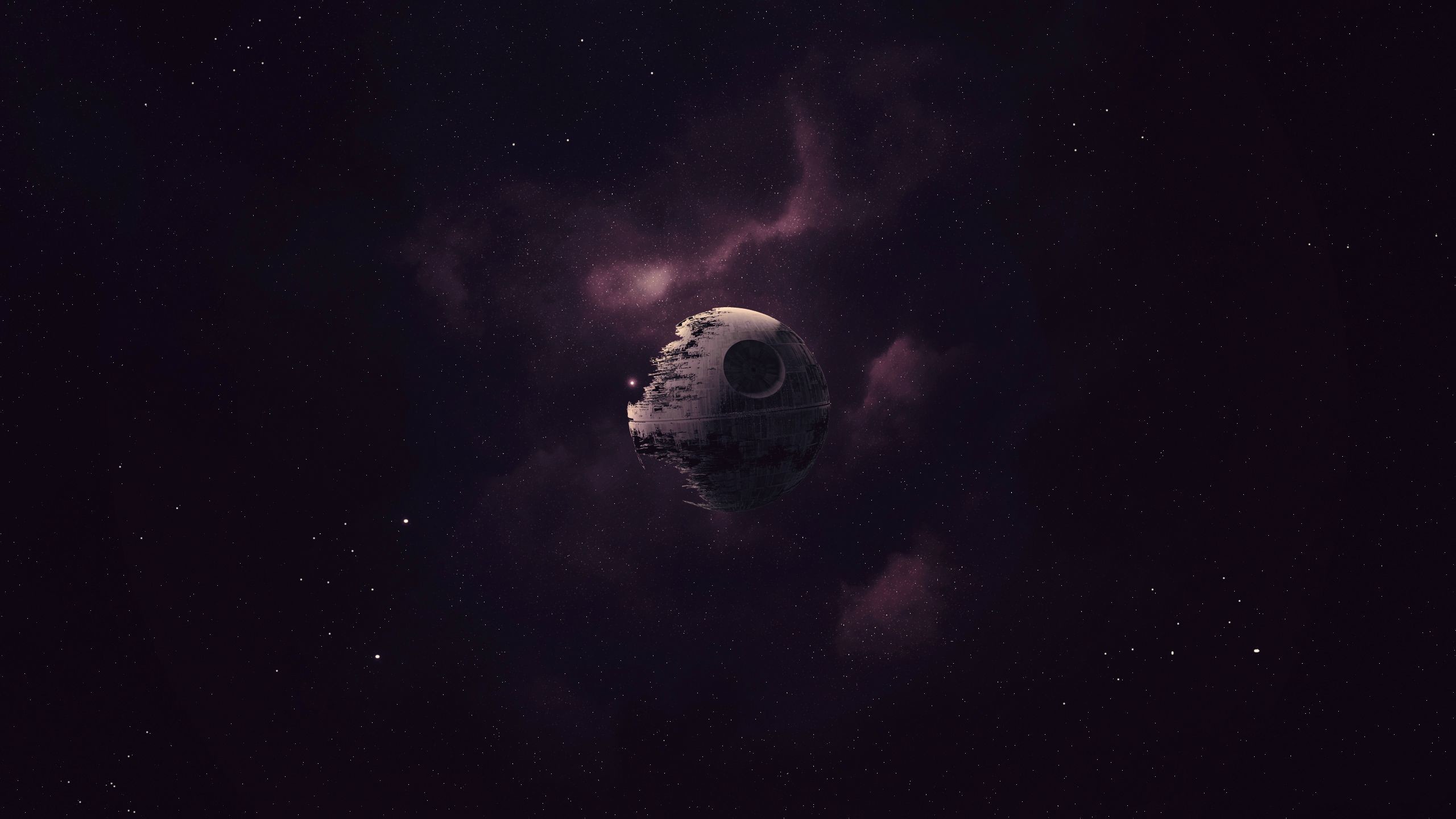 Morte Nera, Star Wars, Spazio, Nebulosa, 2K, sfondo per PC e portatile