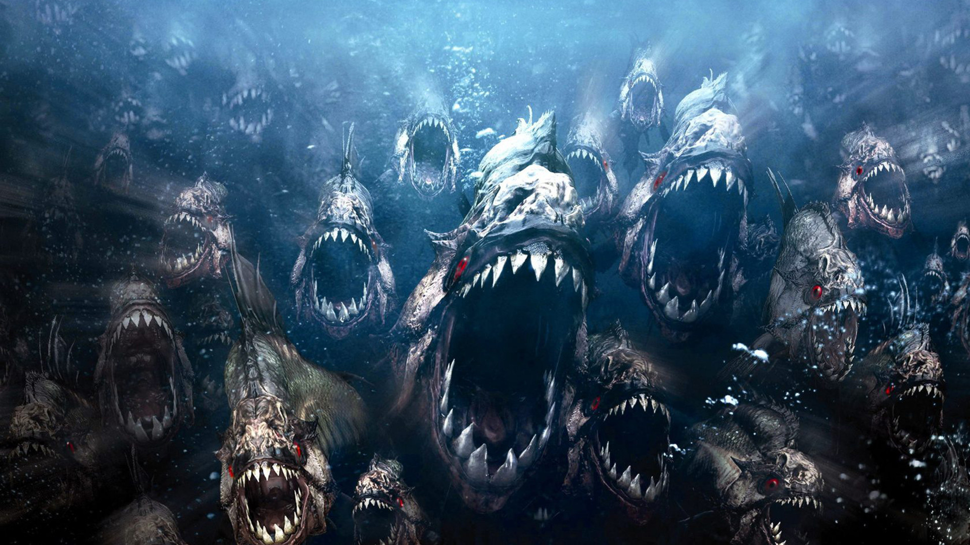 Piranha 3D, Piranha, Subacqueo, Horror, Full HD, sfondo Windows 11