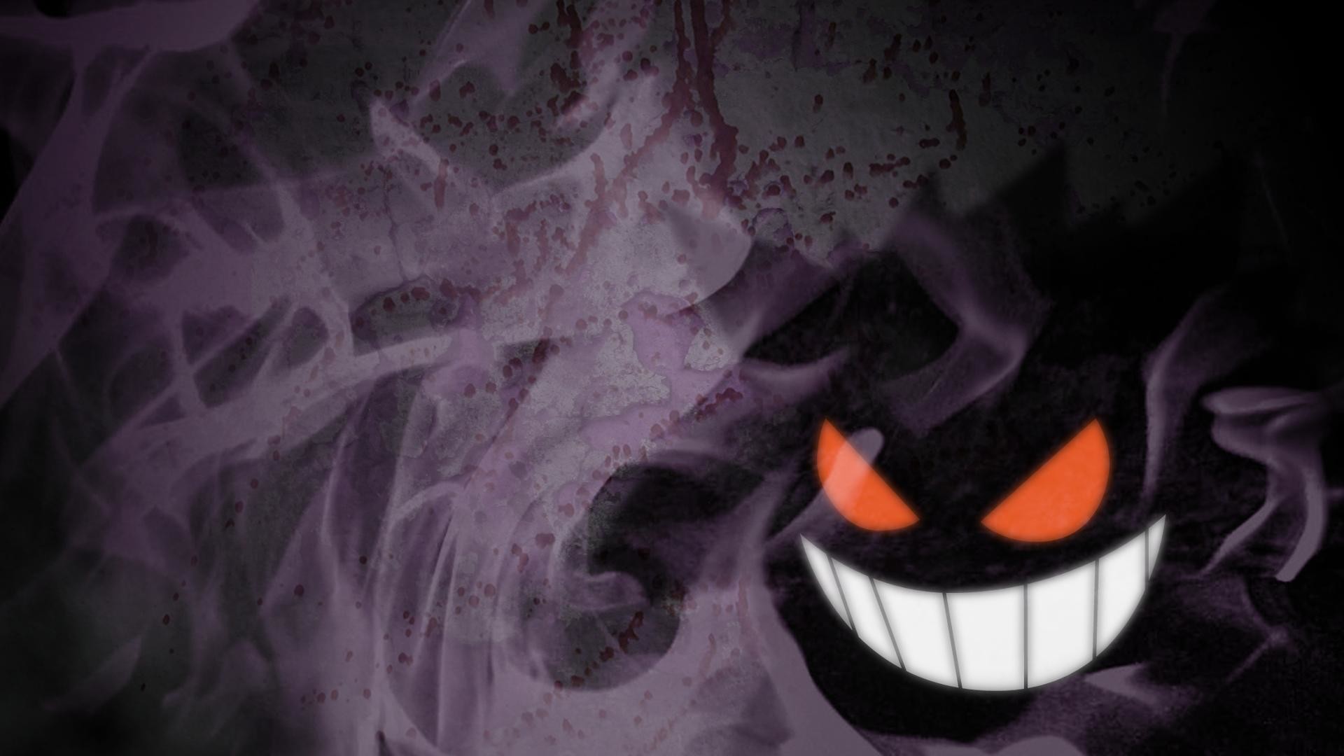 Gengar, Pokémon, Fumo, Dark, Full HD, sfondo desktop