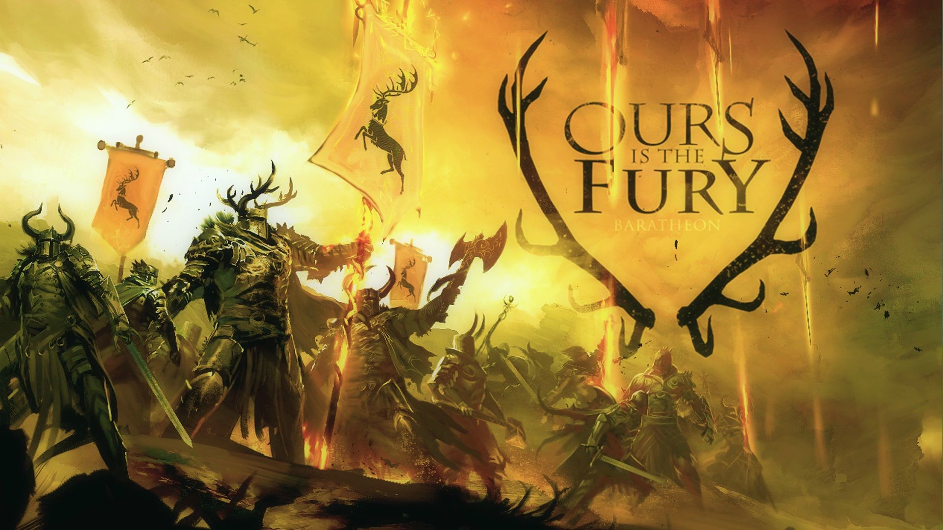 Il Trono di Spade, Casa Baratheon, Ours is the Fury, Battaglia, Illustrazione, sfondo Full HD