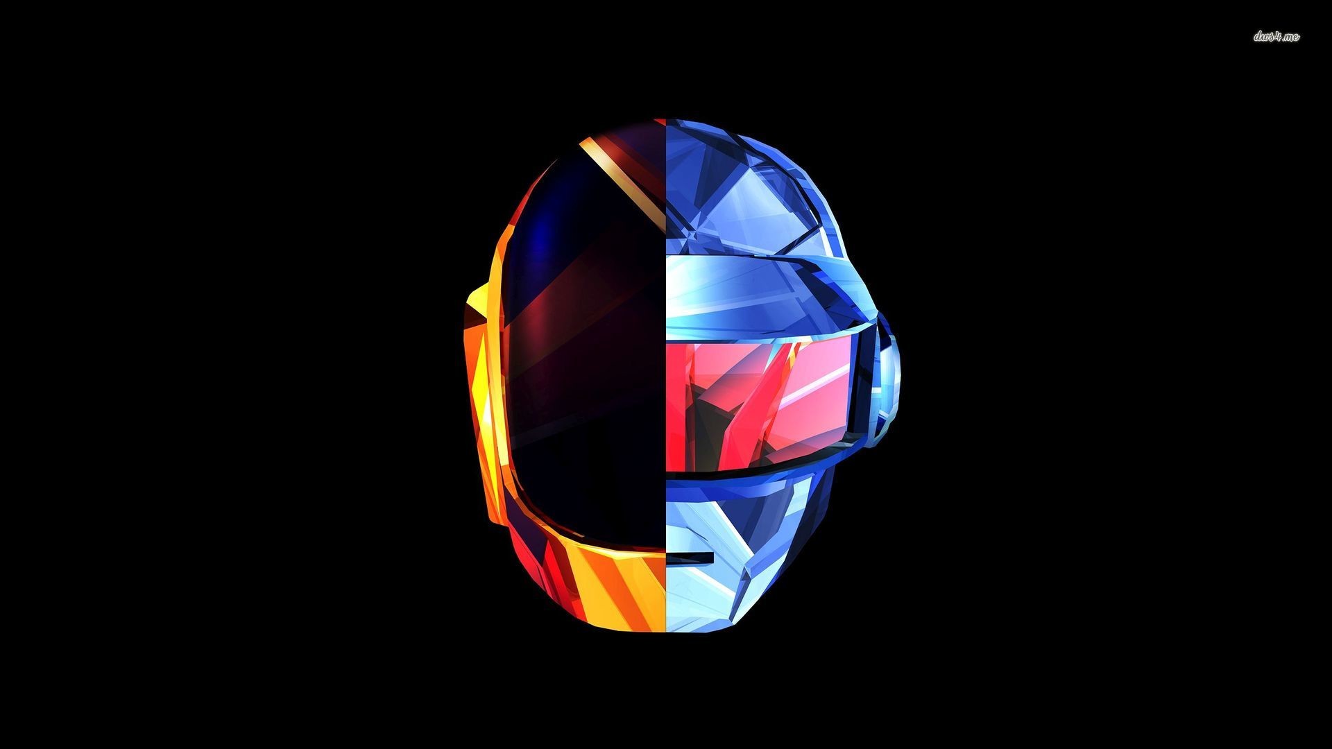 Daft Punk, Random Access Memories, Casco, Low poly, Full HD, sfondo per portatile