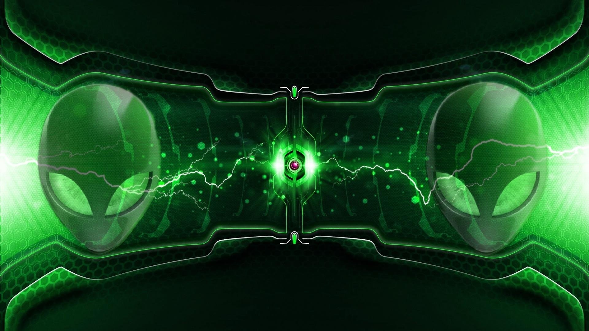 Alienware, Loghi alieni, Verde, 1920x1080, sfondo per PC