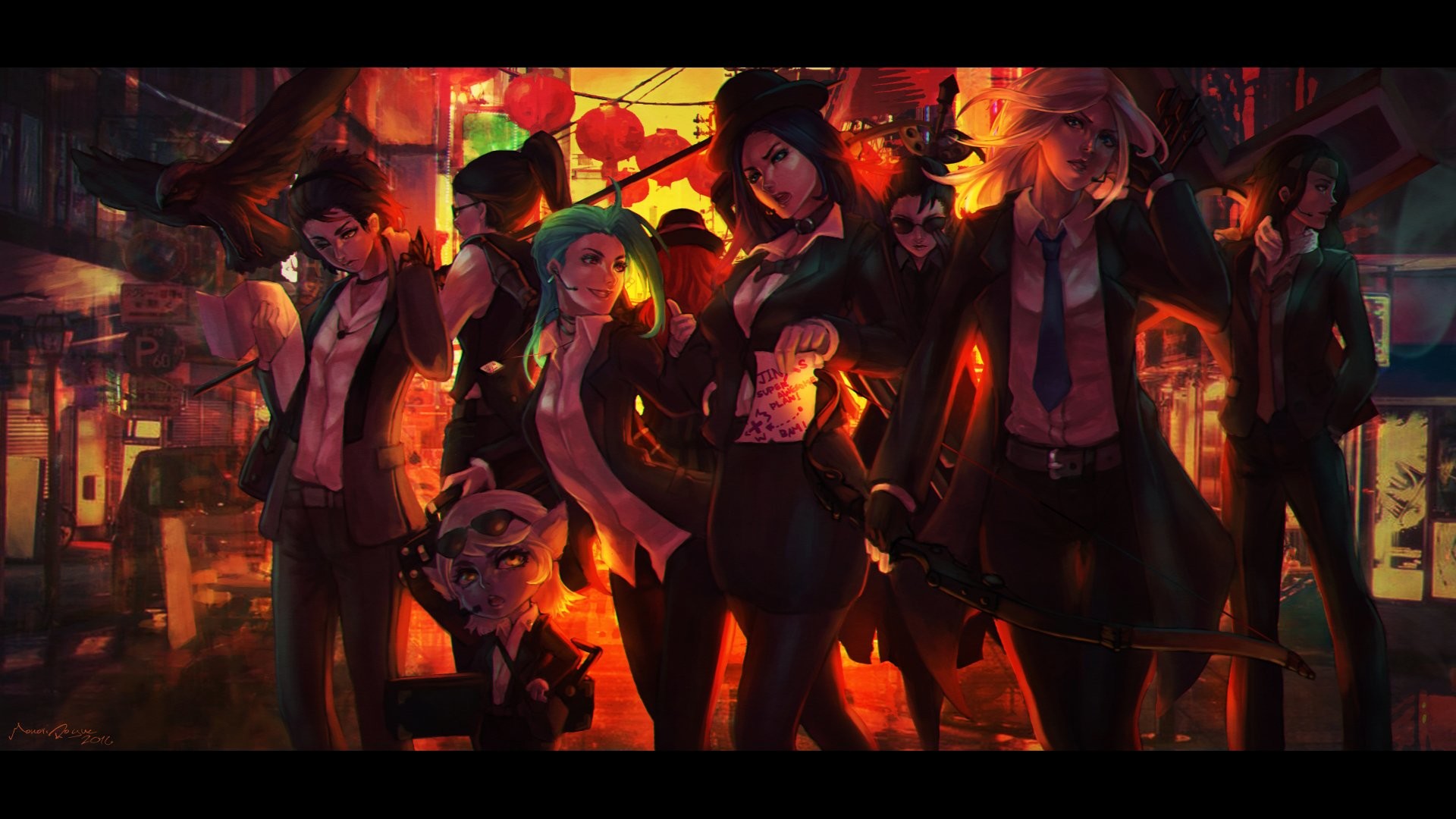 Mafia, Miss Fortune, Graves, League of Legends, Full HD, sfondo per PC e portatile