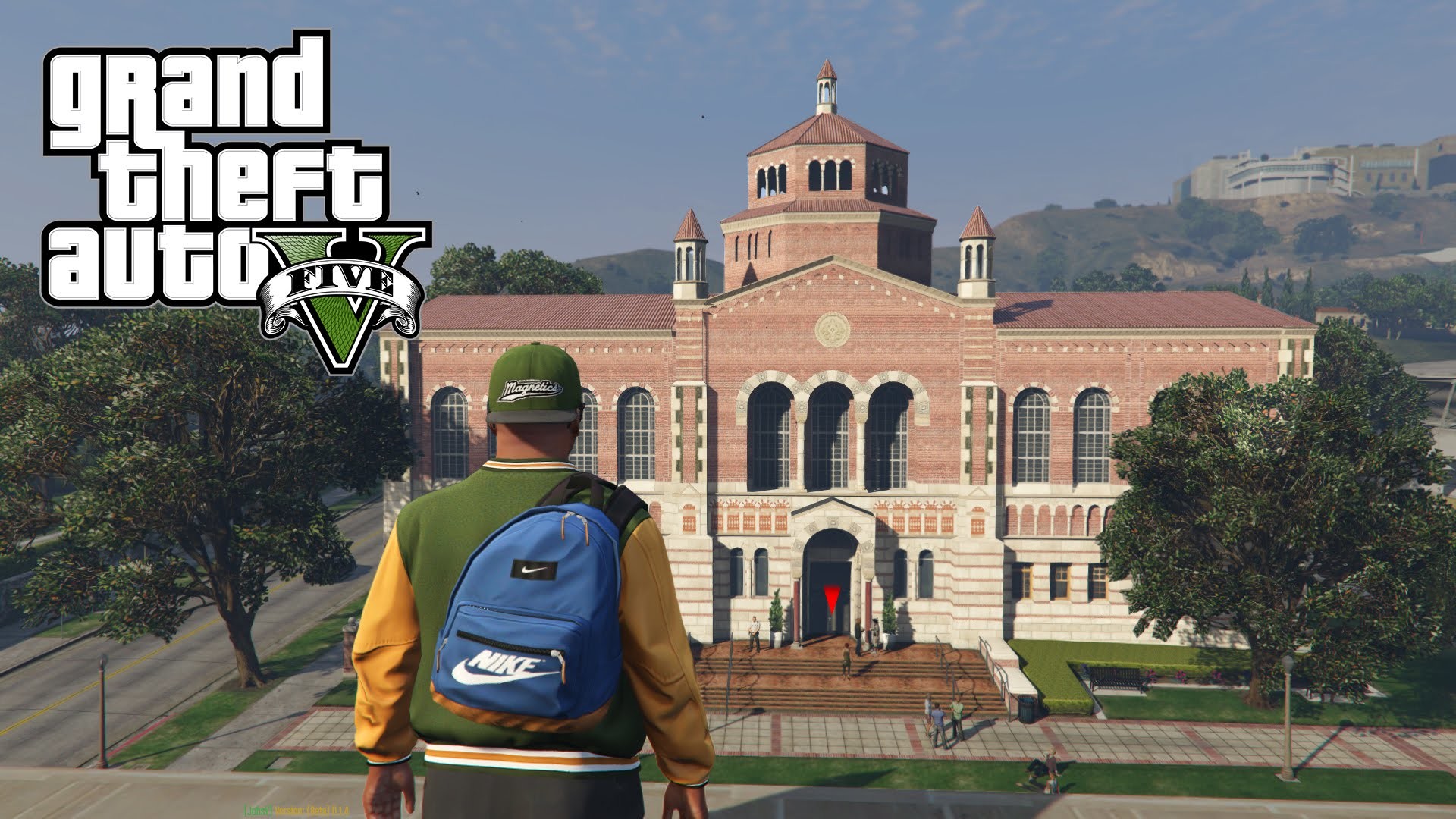 Grand Theft Auto V, Logo GTA V, Università, Zaino, 1920x1080, immagine di sfondo