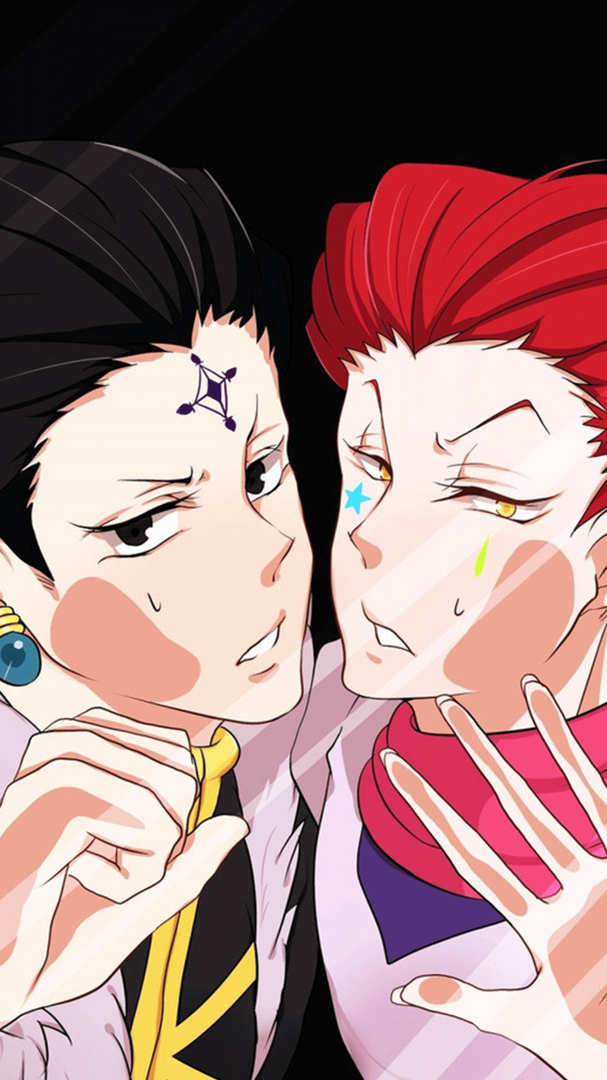 Illumi Zoldyck, Hisoka Morow, Hunter x Hunter, Anime, sfondo per iPhone e Android