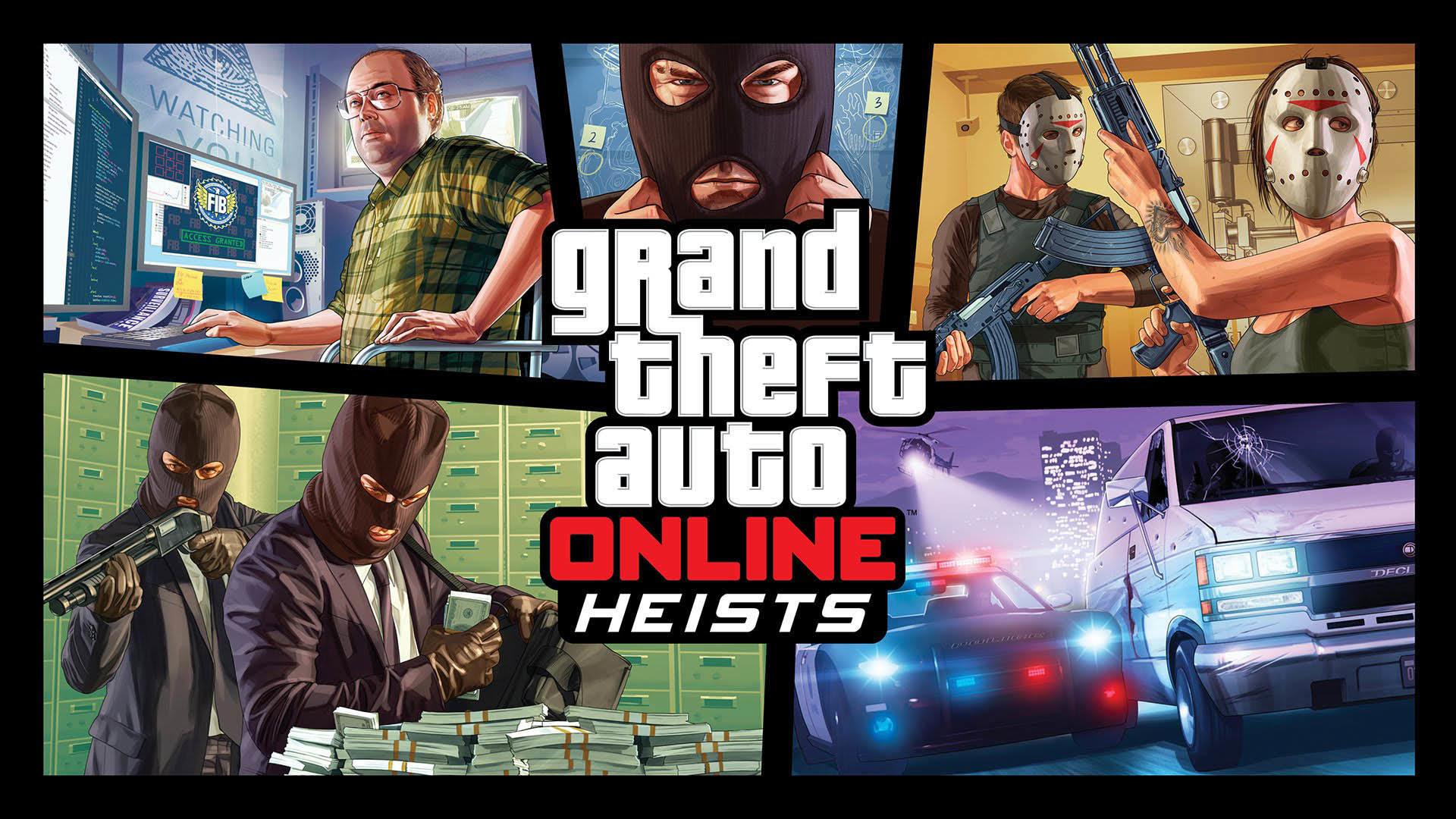 GTA Online, Heists, Rapina, Maschere, Full HD, sfondo per PC e portatile