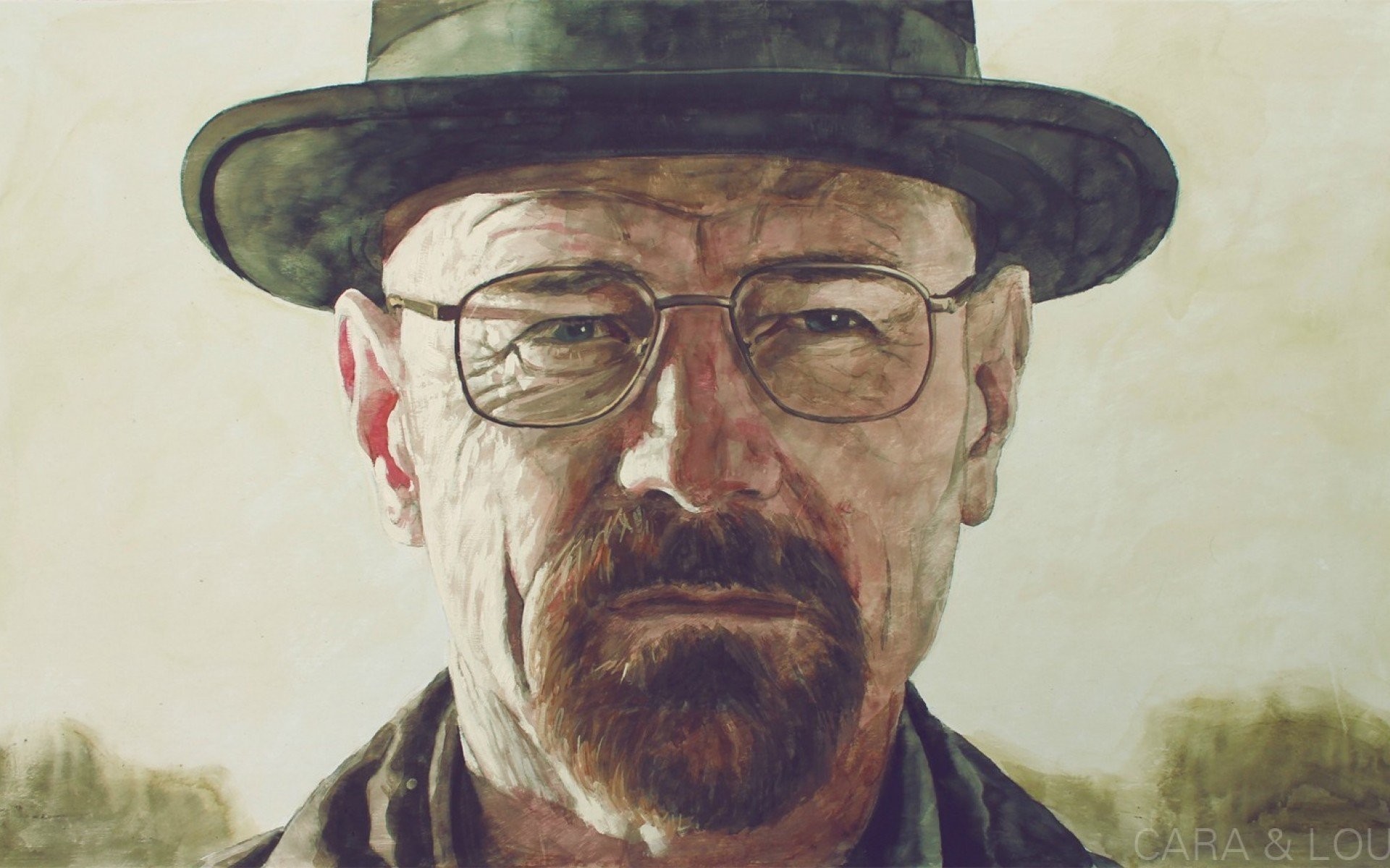 Walter White, Heisenberg, Breaking Bad, Ritratto dipinto, 1920x1200, sfondo MacBook Pro