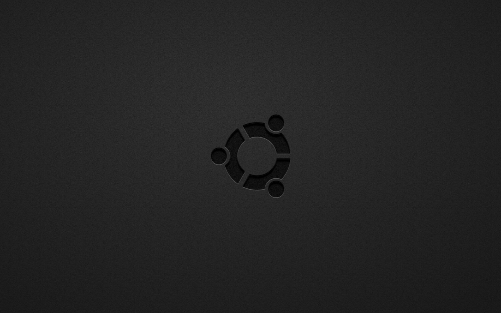Logo Ubuntu, Grigio scuro, Minimalista, Full HD, sfondo per PC e portatile