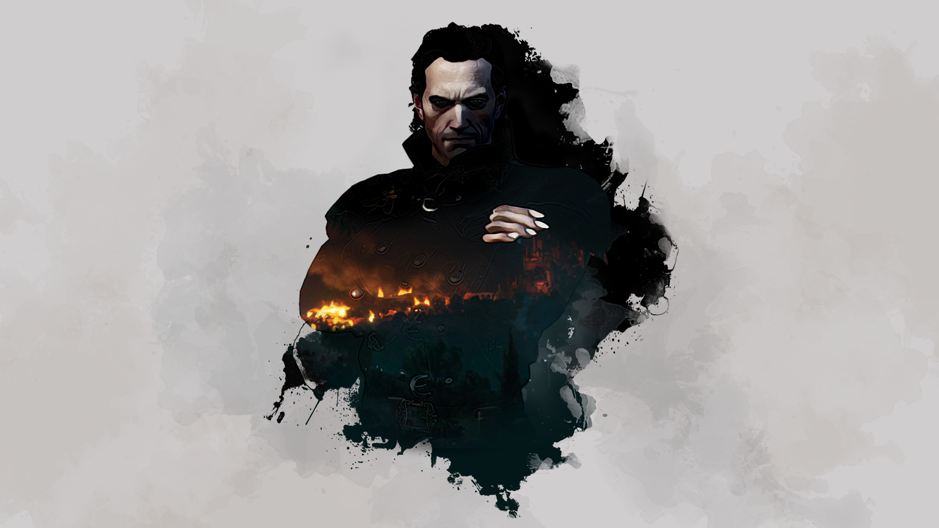 Emhyr var Emreis, The Witcher 3: Wild Hunt, Doppia esposizione, Sfondo bianco, wallpaper desktop