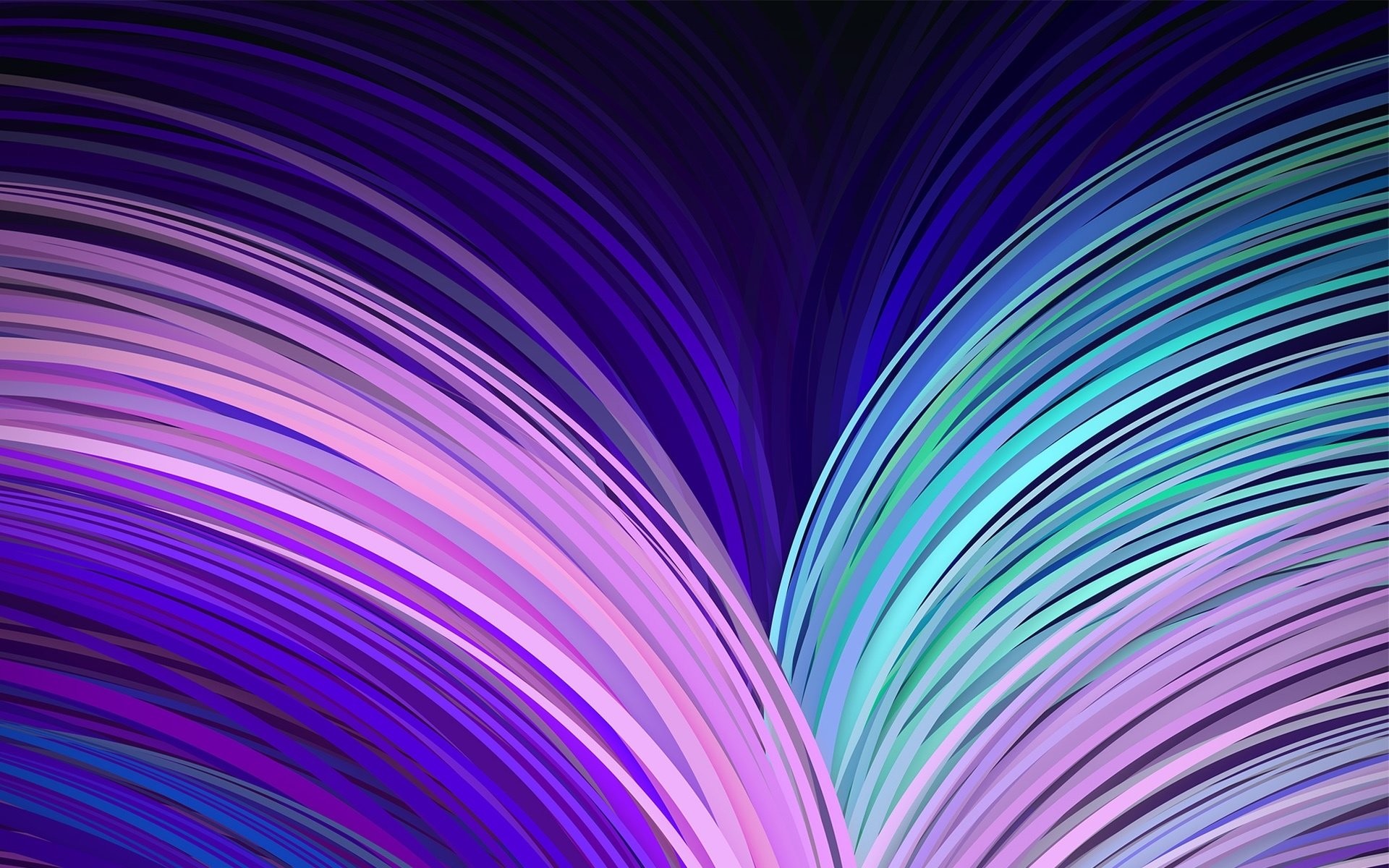 Linee curve, Viola e azzurro, Astratto, Full HD, wallpaper per portatile