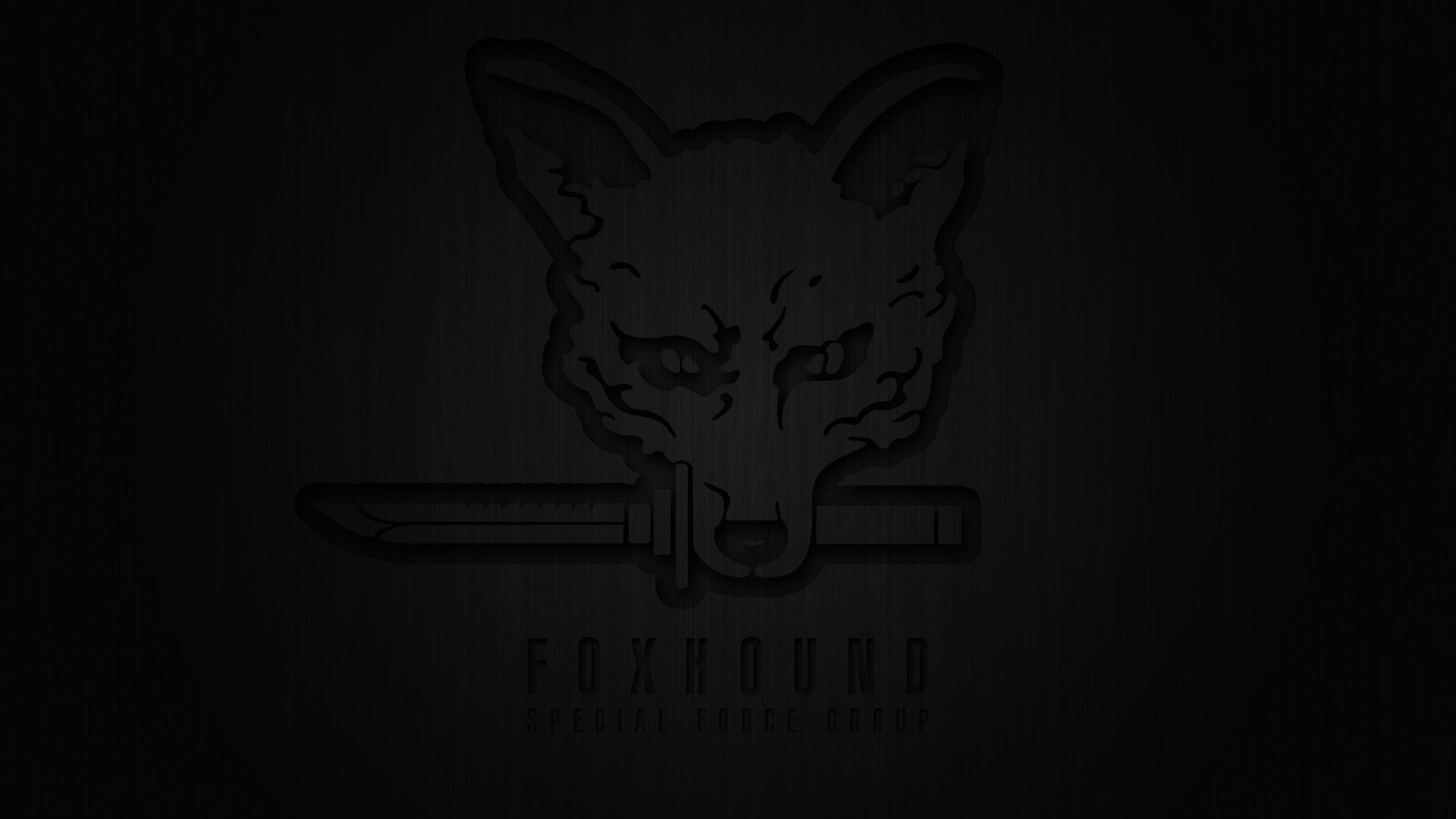 FOXHOUND, Metal Gear Solid, Logo, Sfondo nero, Full HD, wallpaper per PC