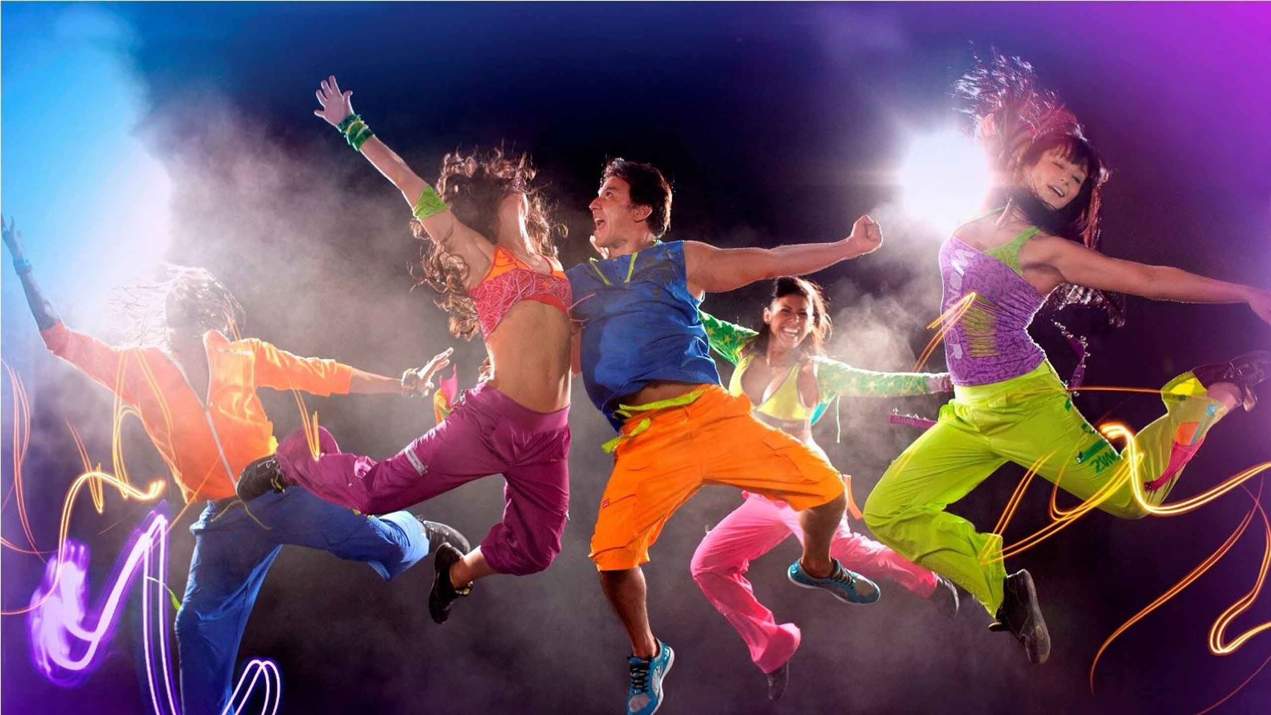Ballerini, Salto, Luci, Danza, 2560x1440, sfondo per PC