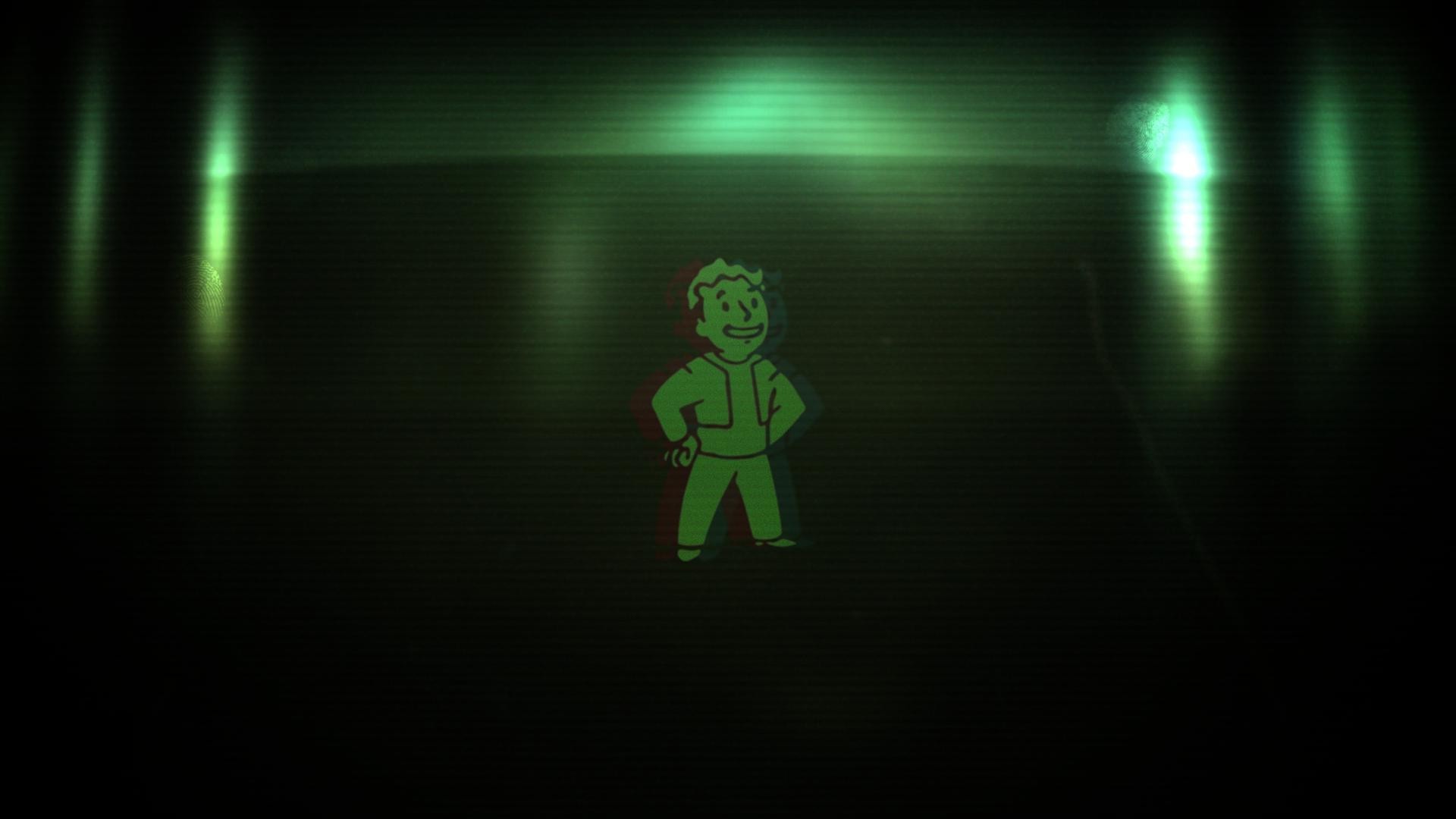 Vault Boy, Fallout, Verde, Sfondo scuro, 1920x1080, wallpaper desktop