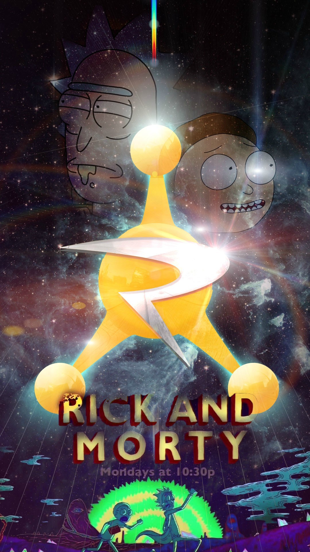 Rick and Morty, Locandina, Spazio, Full HD, sfondo per smartphone