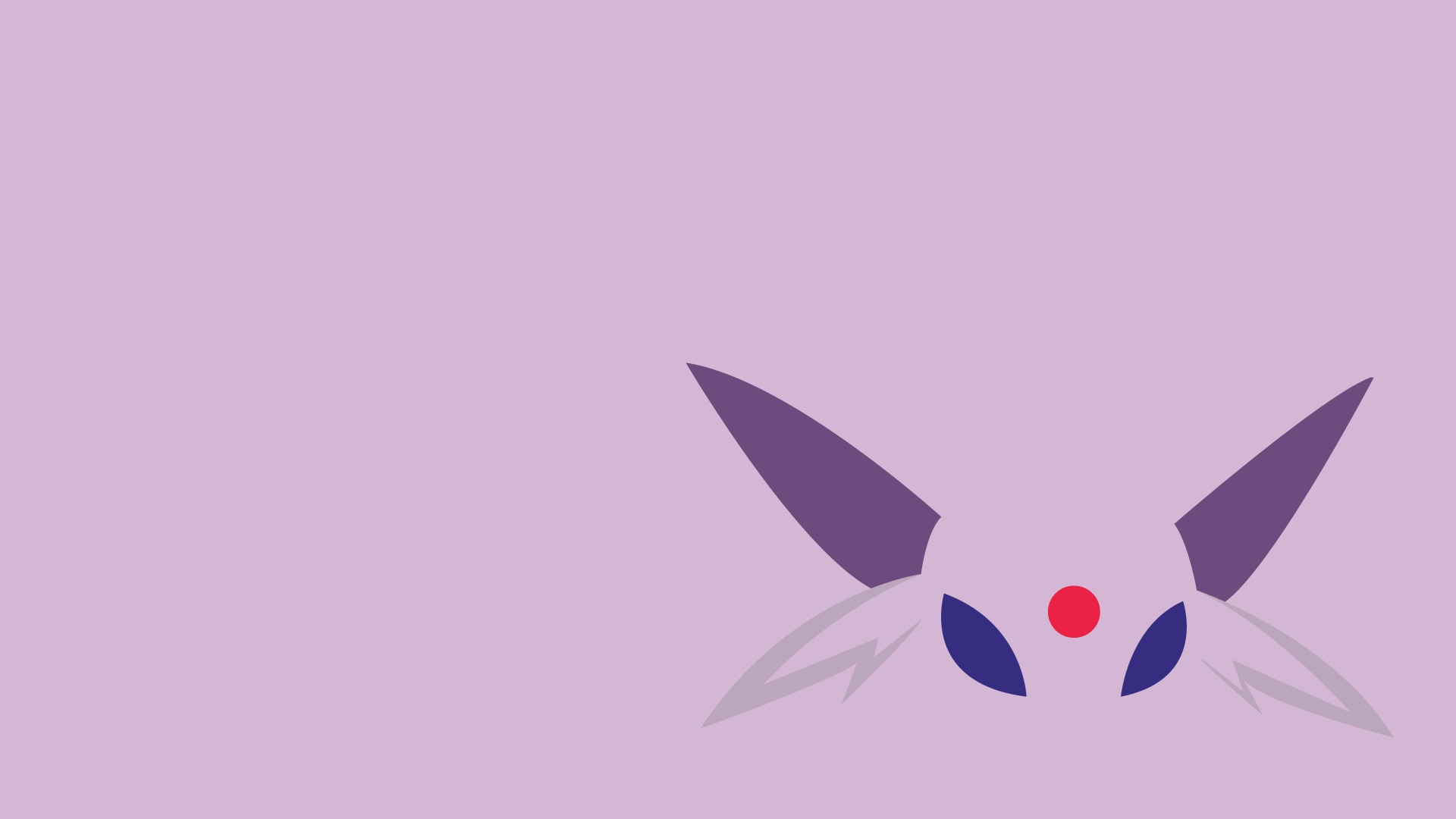 Espeon, Pokémon, Minimalista, Lilla, Full HD 1080p, sfondo desktop
