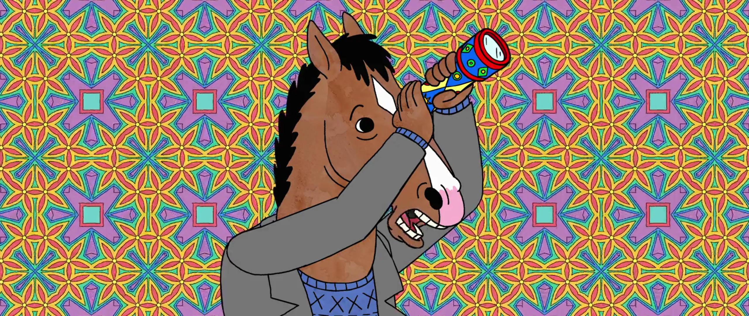 BoJack Horseman, Caleidoscopio, Motivo colorato, 2560x1080, immagine di sfondo