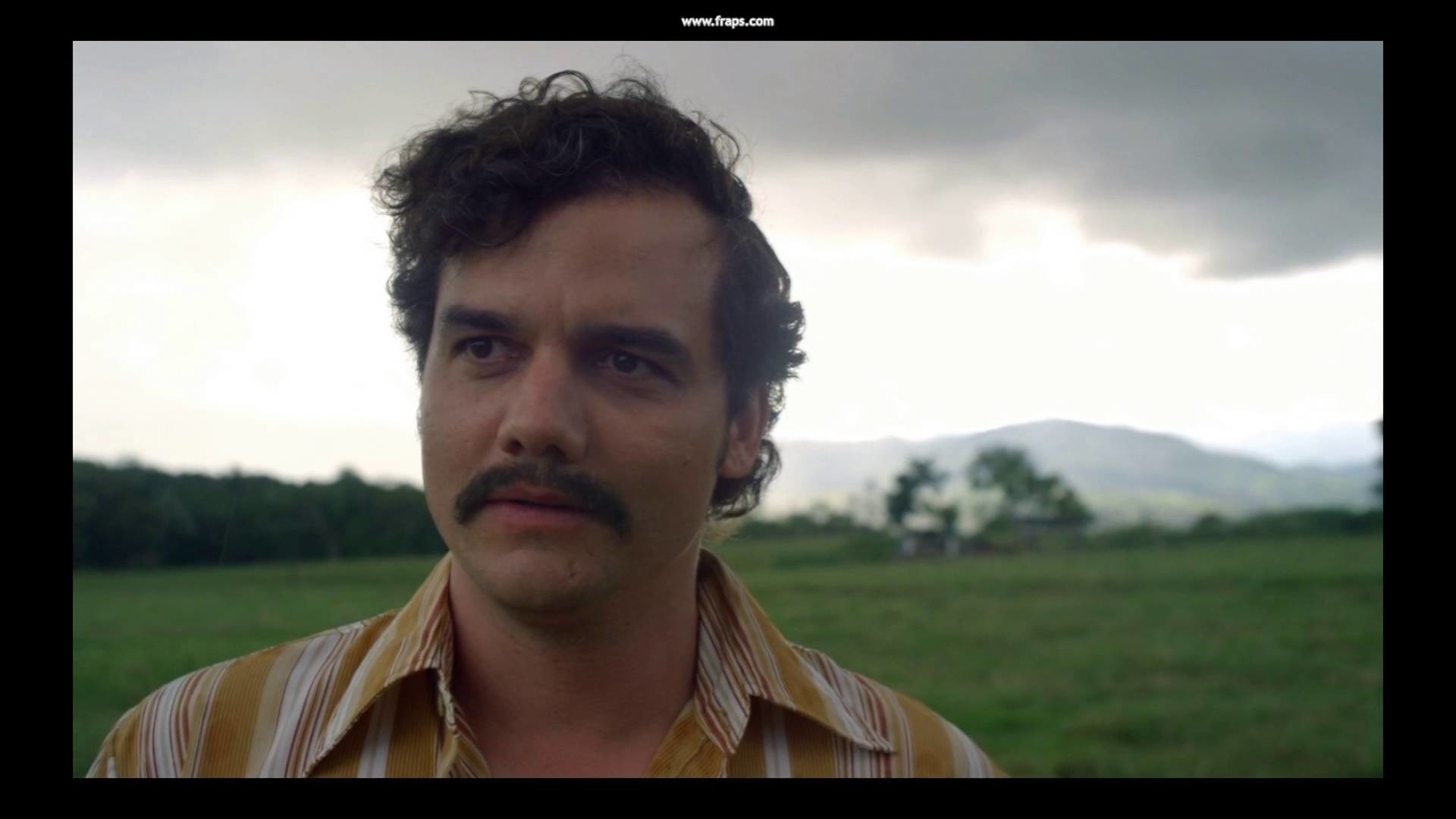 Pablo Escobar, Wagner Moura, Narcos, Cielo nuvoloso, Campagna, Full HD, sfondo Windows 11
