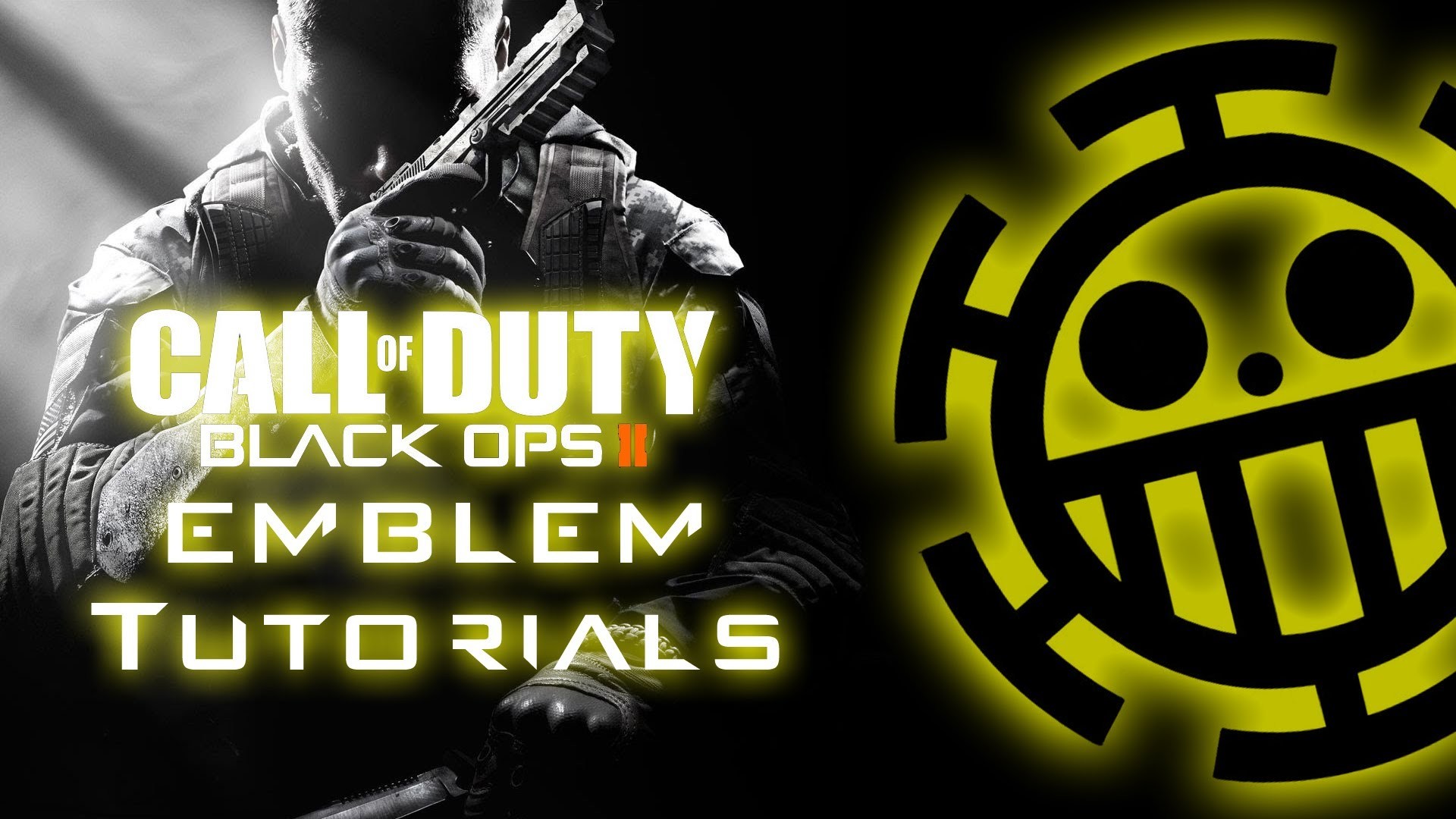 Jolly Roger dei Pirati Heart, Call of Duty: Black Ops II, Emblema, Giallo, sfondo 16:9 Full HD