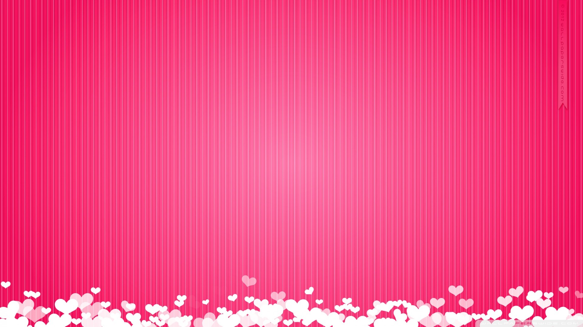 Rosa acceso, Cuori, Righe, Full HD, sfondo per PC
