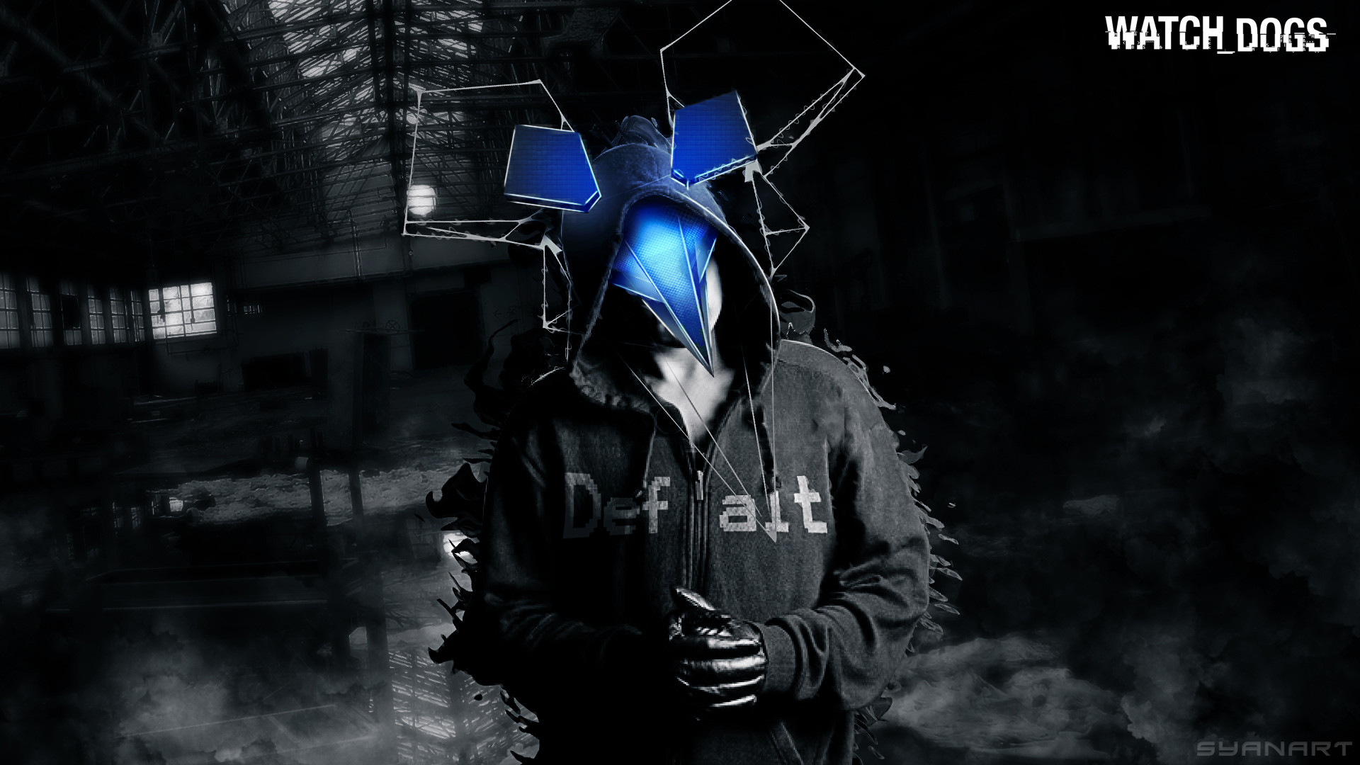 Watch Dogs, Defalt, Hacker, Maschera, Full HD, wallpaper desktop