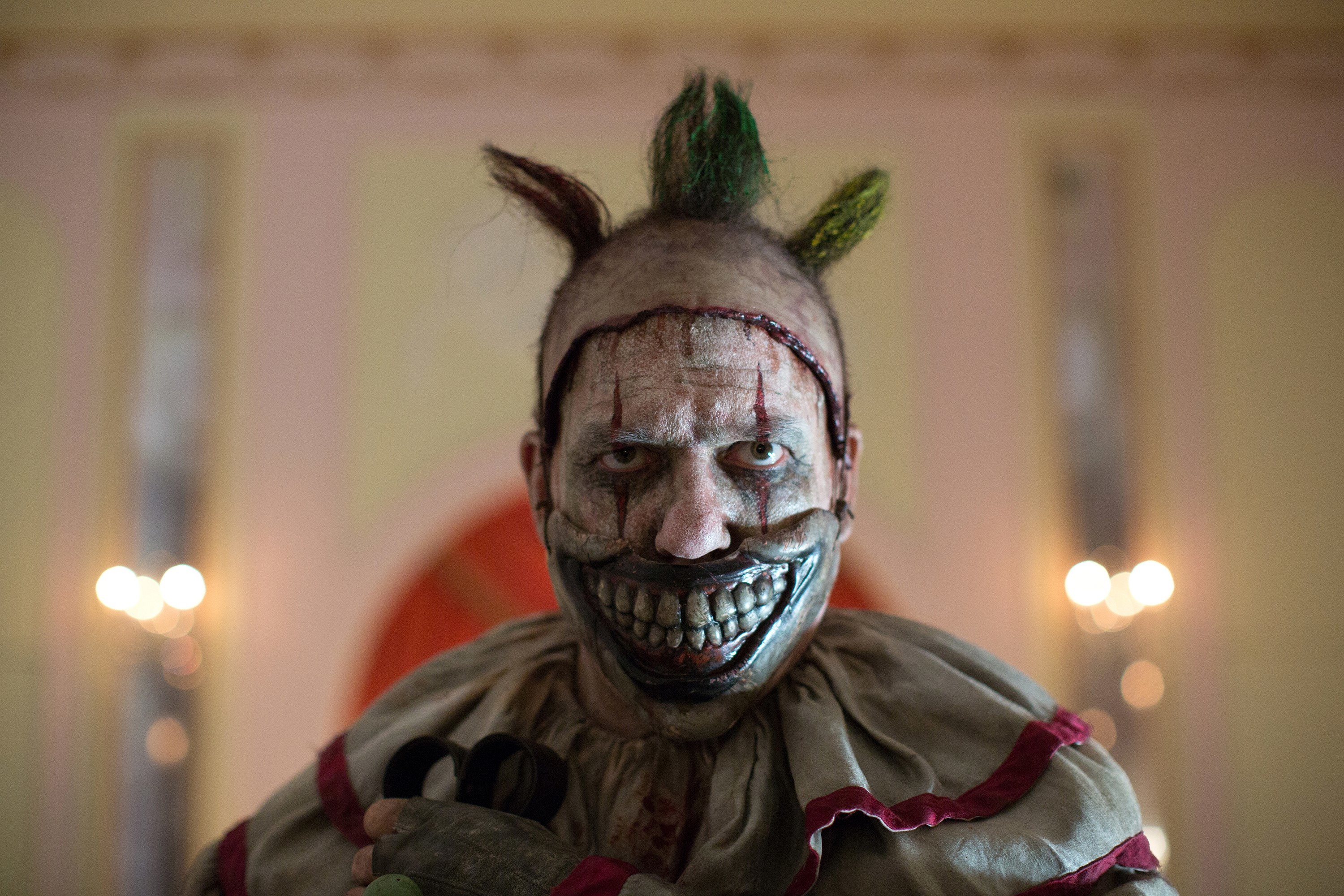 American Horror Story: Freak Show, Twisty il clown, John Carroll Lynch, Clown, Horror, sfondo 2K