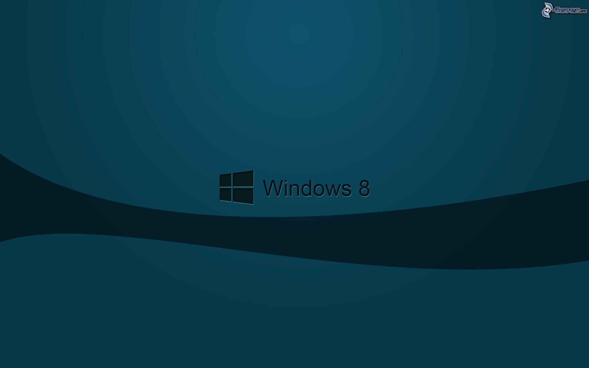Windows 8, Logo Windows, Verde acqua, Onde, Full HD, sfondo per PC