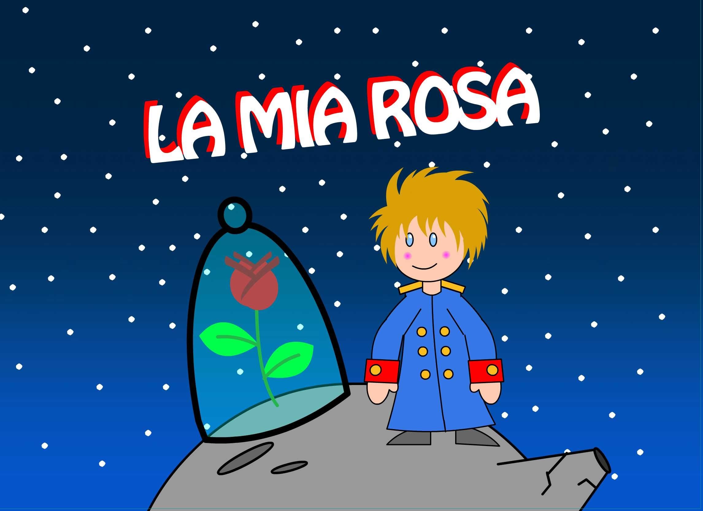 Il Piccolo Principe, La mia rosa, Rosa, Campana di vetro, Cielo stellato, wallpaper Windows 11