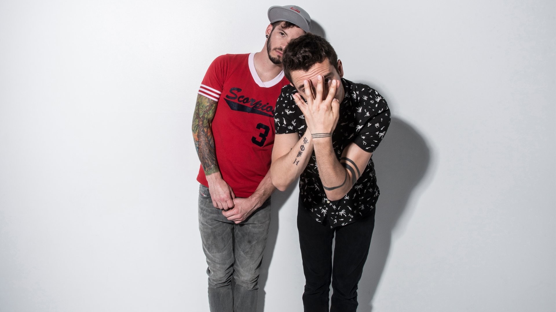 Josh Dun, Tyler Joseph, Twenty One Pilots, Sfondo bianco, Full HD, wallpaper per computer